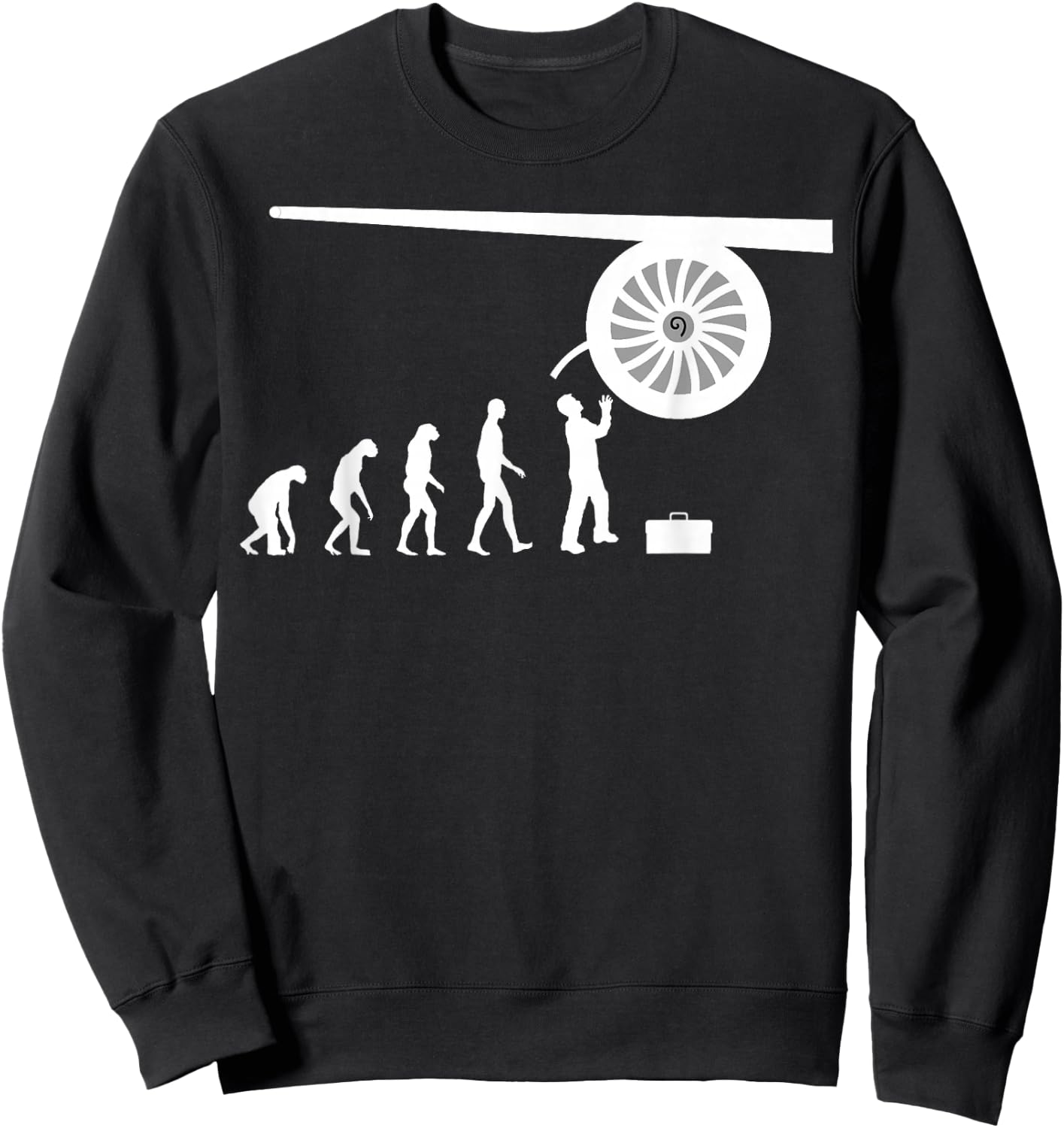 Aircraft Mechanic Aeroplane Engine Technician Sweatshirt - Sweatshirt | Black
