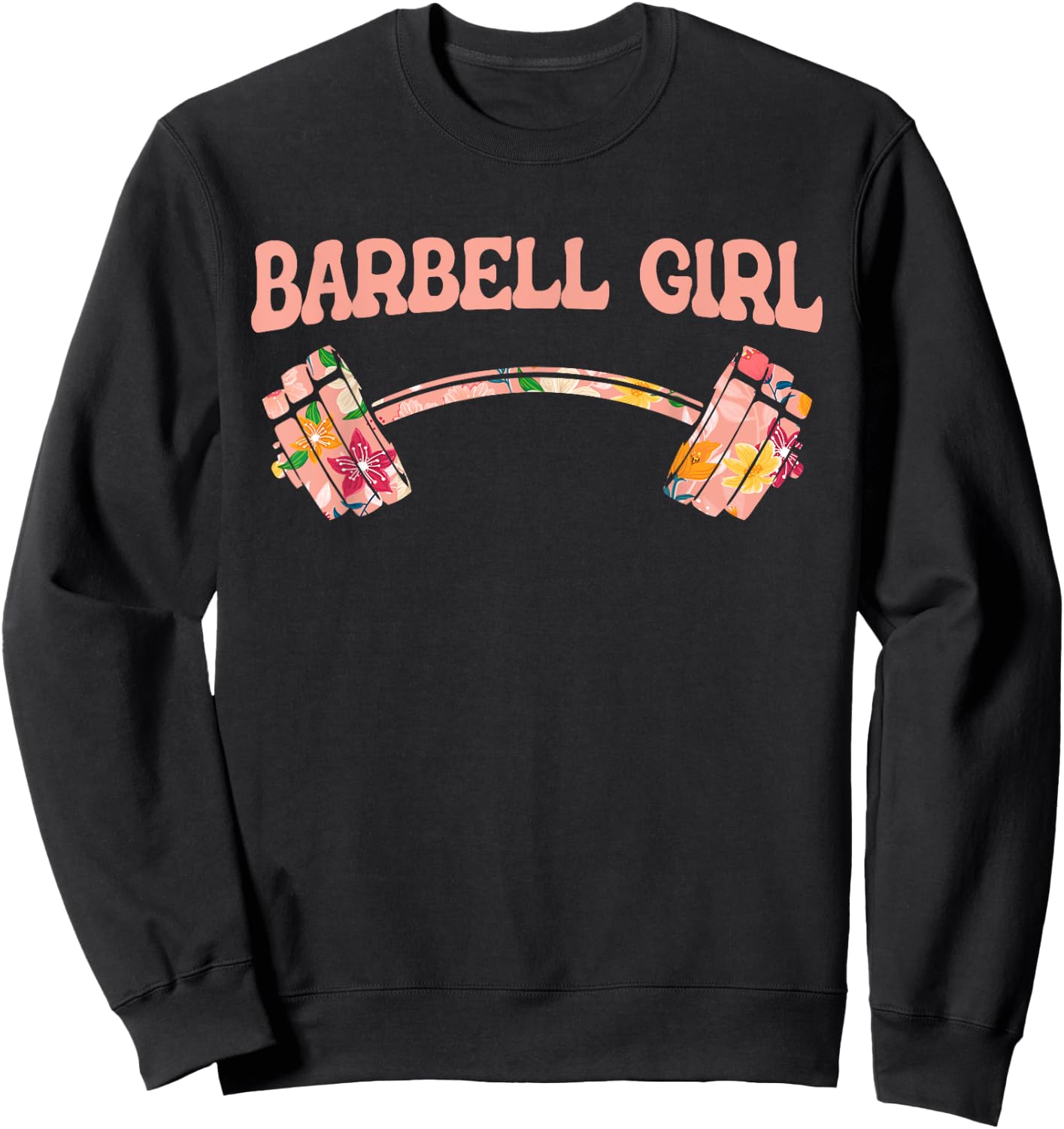 Barbell Girl - Barbell Gear Training Fitness Gym Barbell Sweatshirt - Sweatshirt | Black