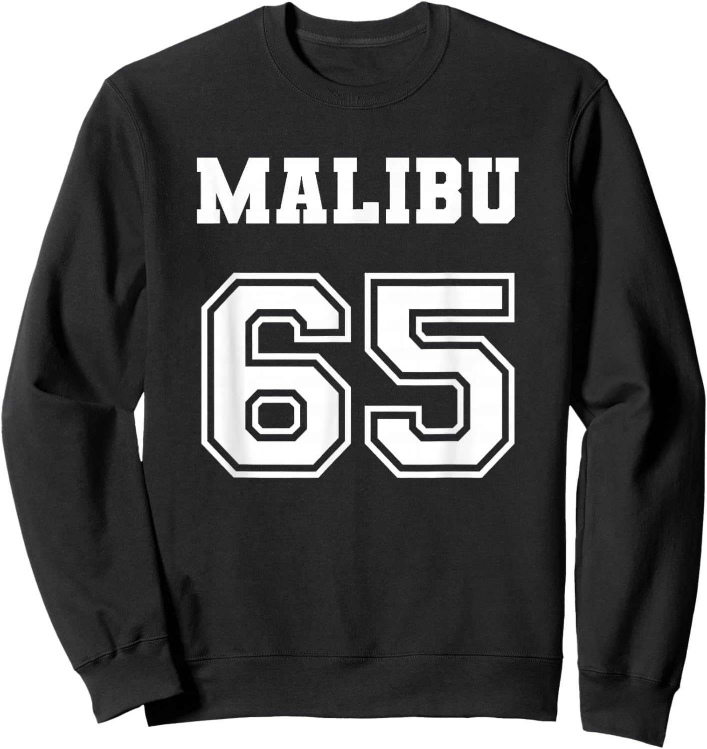Jersey Style Malibu 65 1965 Old School Muscle Car California Sweatshirt - Sweatshirt | Black