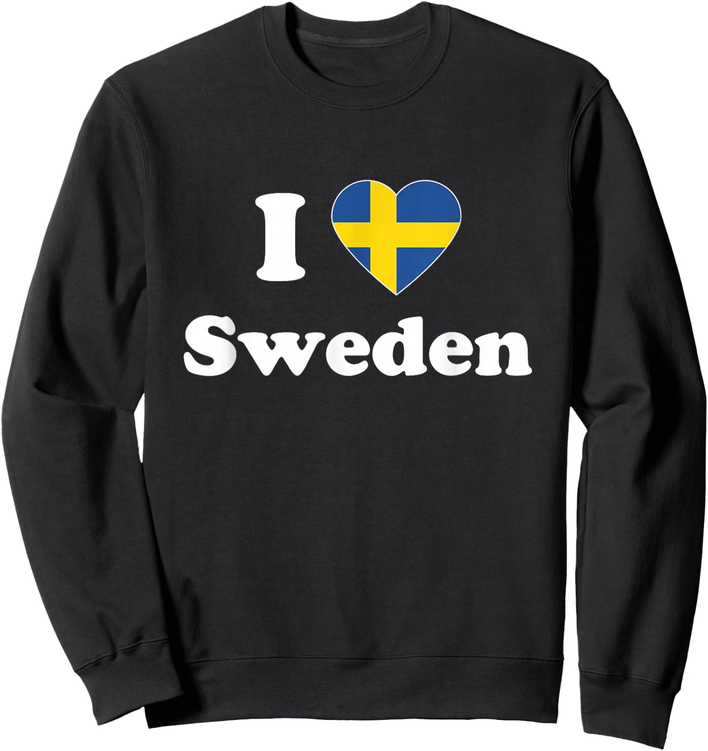I Love Sweden I Heart Sweden Swedish Sweatshirt - Sweatshirt | Black