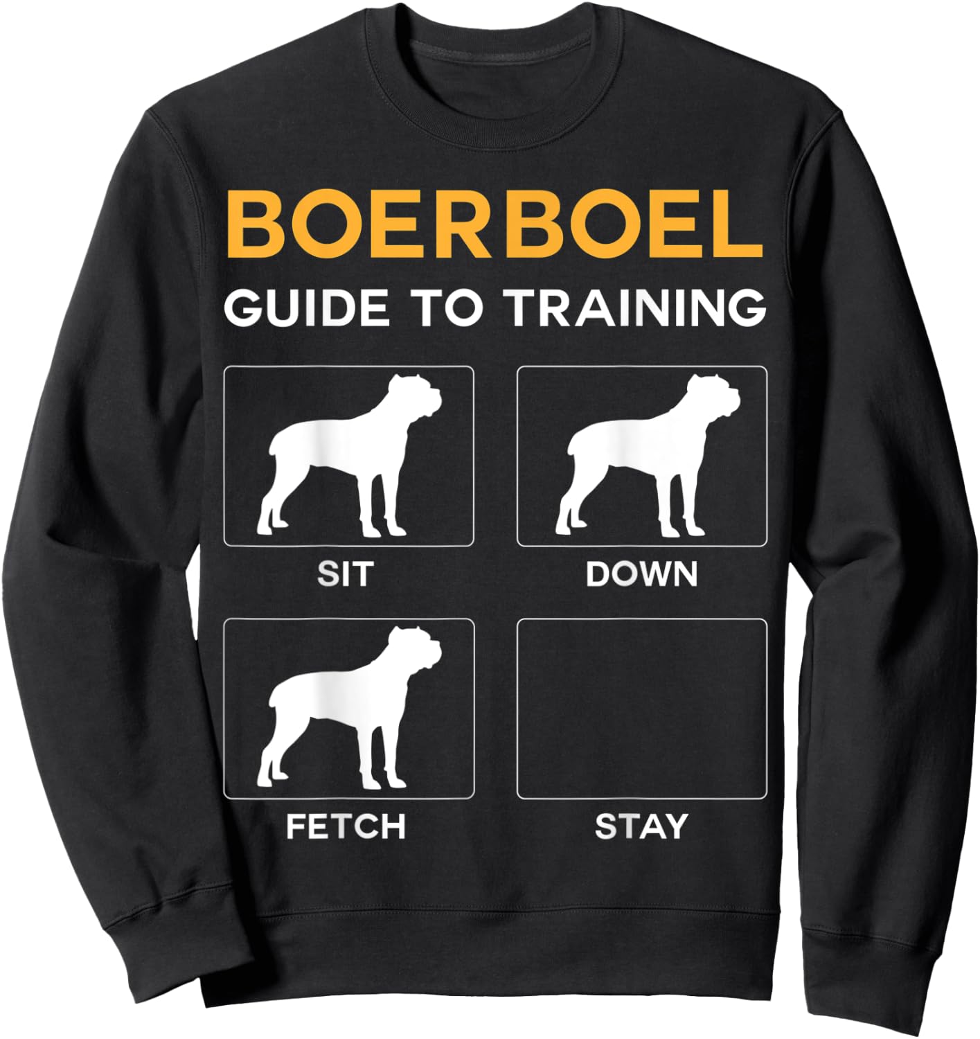 Boerboel Guide To Training Dog Obedience Dog Commands Sweatshirt - Sweatshirt | Black