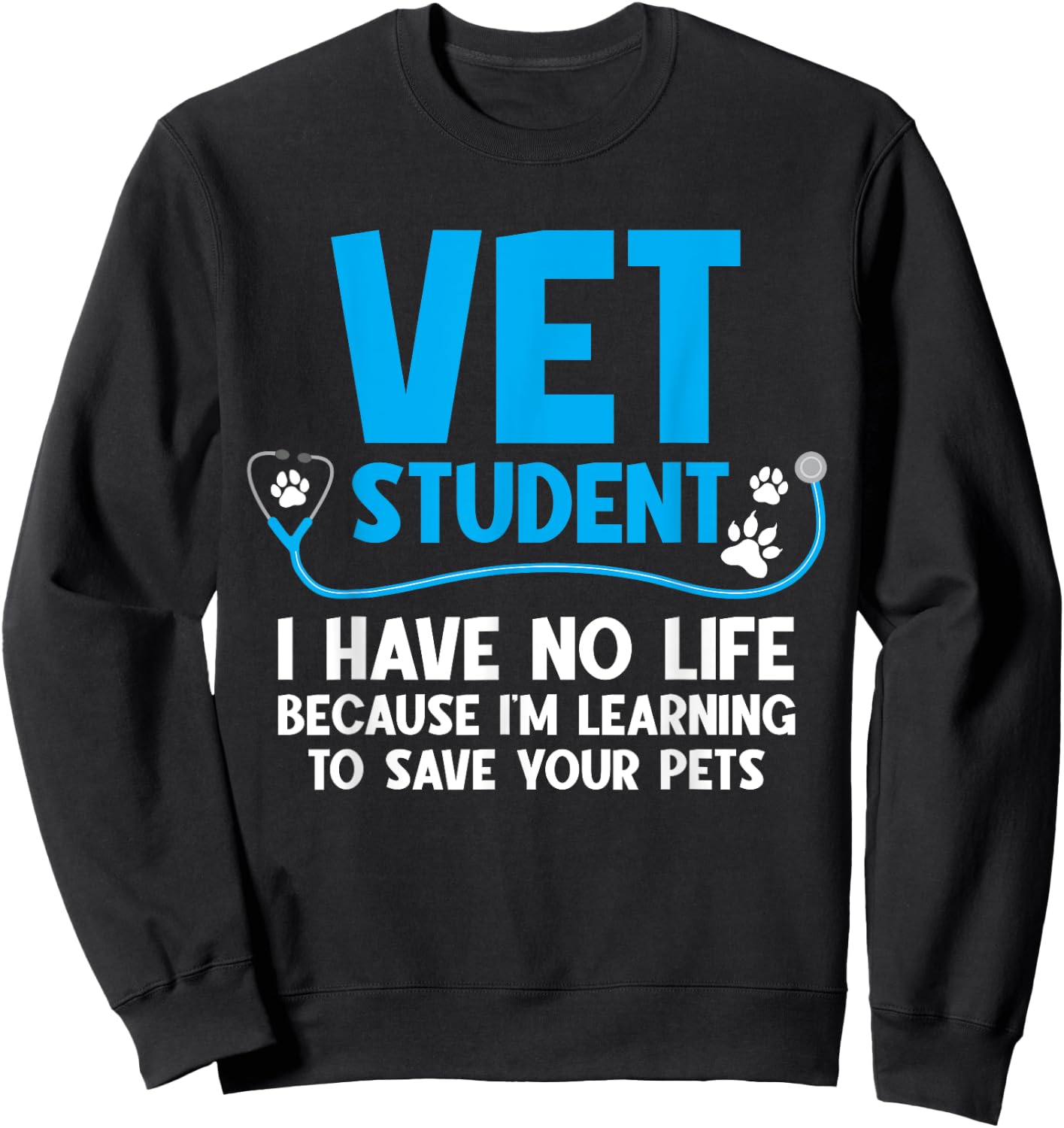 Cool Vet Tech Art Women Vet Assistant Veterinarian Sweatshirt - Sweatshirt | Black