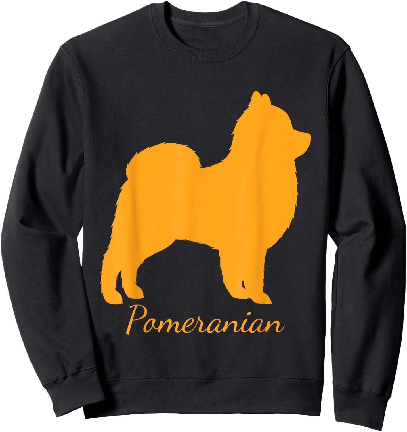 Funny Pomeranian Friend Puppy Love Dog Silhouetted Gift Sweatshirt - Sweatshirt | Black