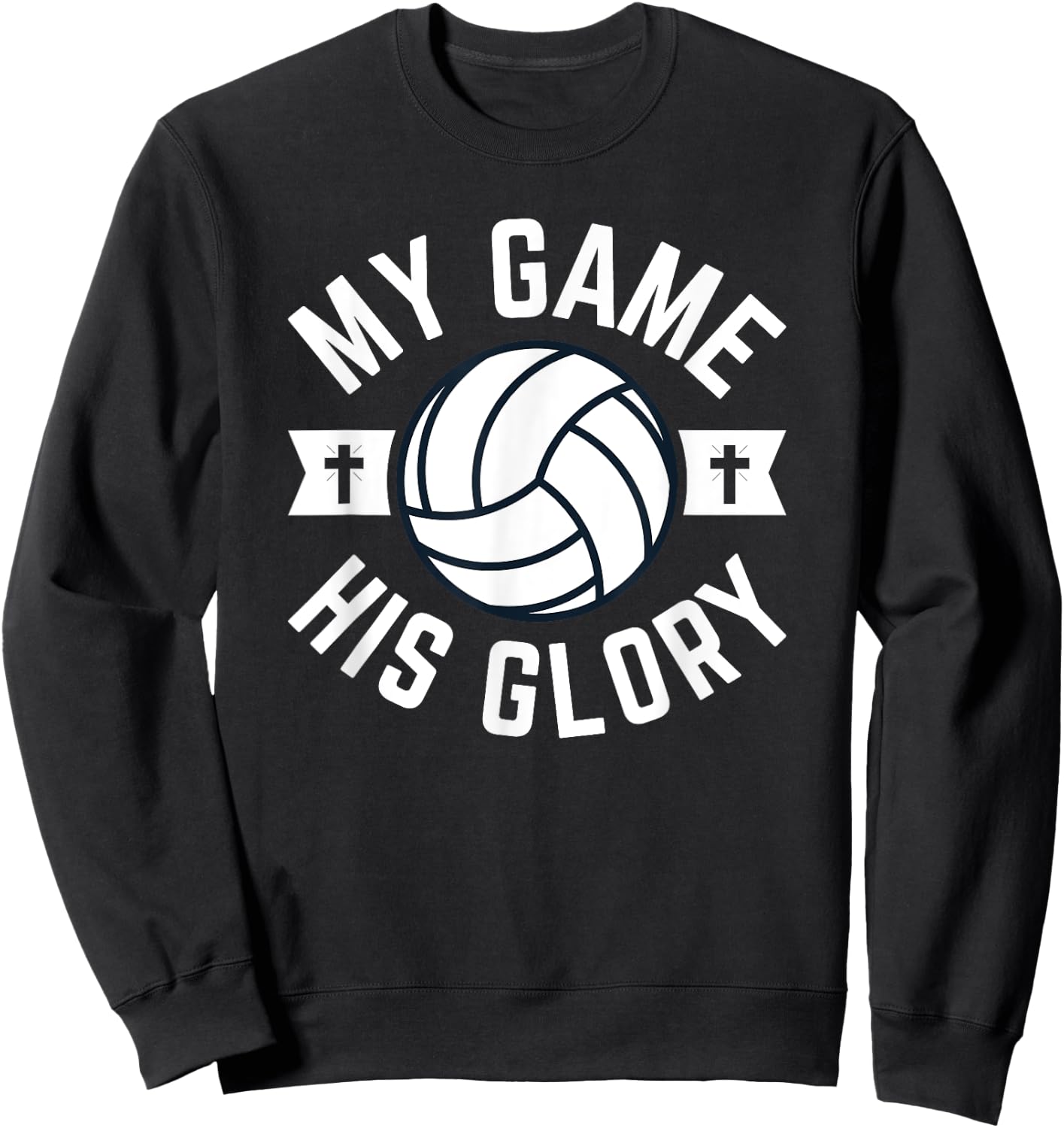 Volleyball Shirts Volleyball Girls Christian Volleyball Sweatshirt - Sweatshirt | Black