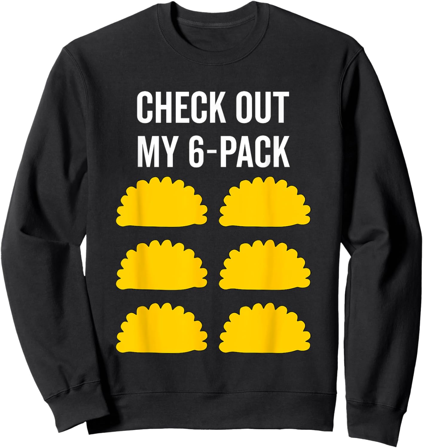 Pierogi 6 Pack Polish Culture Poland Gym Six Pack Funny Gift Sweatshirt - Sweatshirt | Black