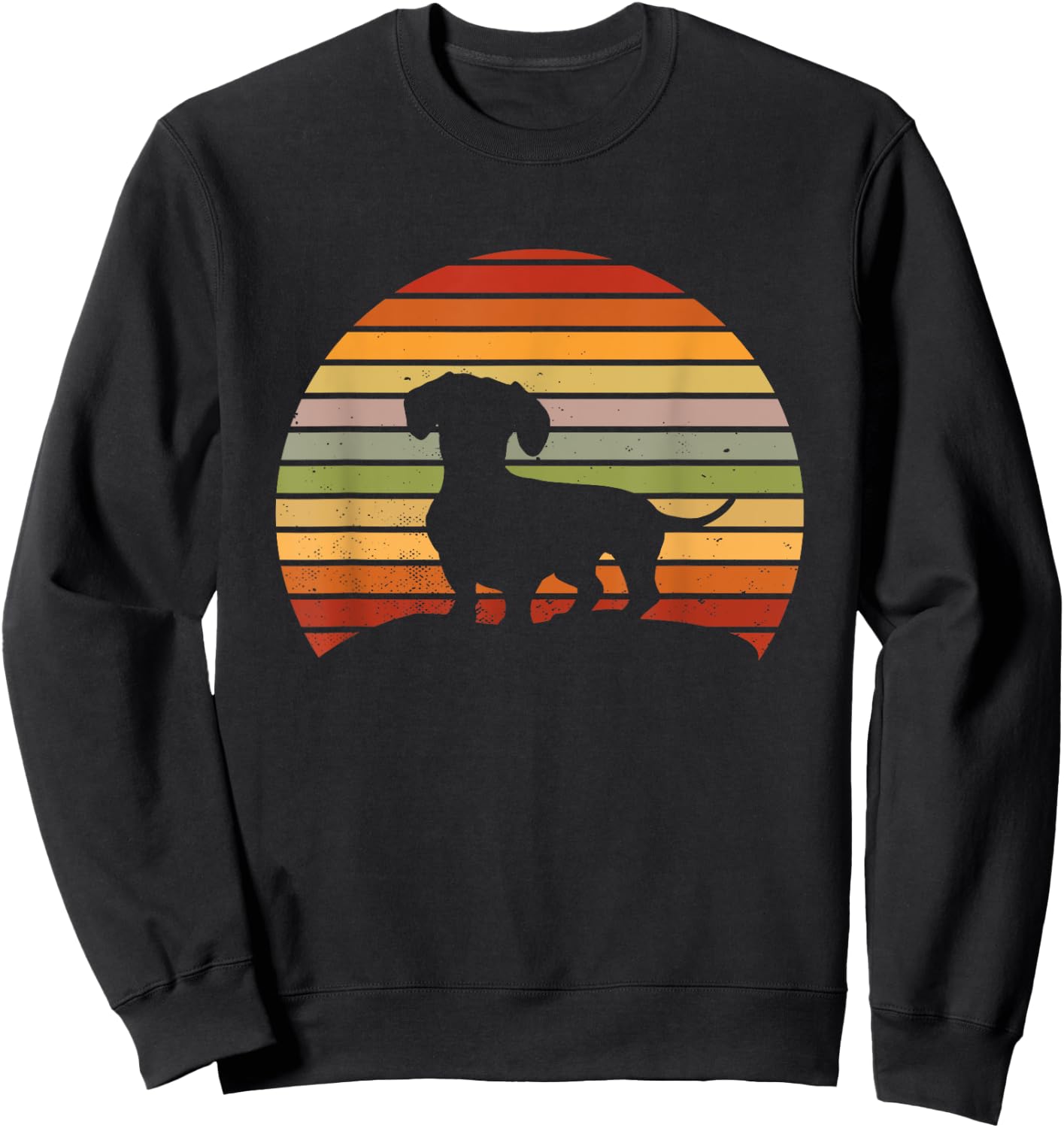 Dachshund Retro Vintage Lover Sweatshirt - Sweatshirt | Black