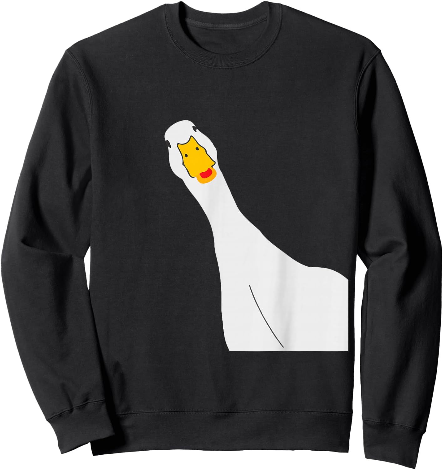 Funny Goose Selfie Honk Honk Hilarious Animal Selfie Sweatshirt - Sweatshirt | Black