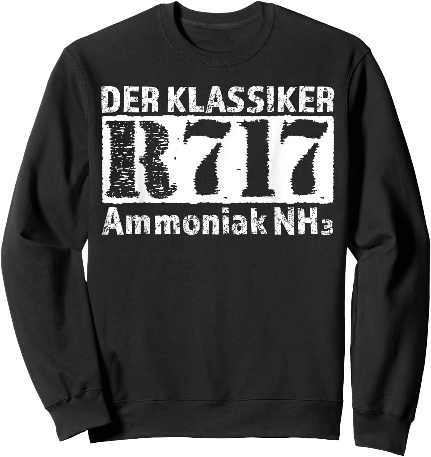 The refrigerant R717 NH3 ammonia, motif for refrigerators Sweatshirt - Sweatshirt | Black
