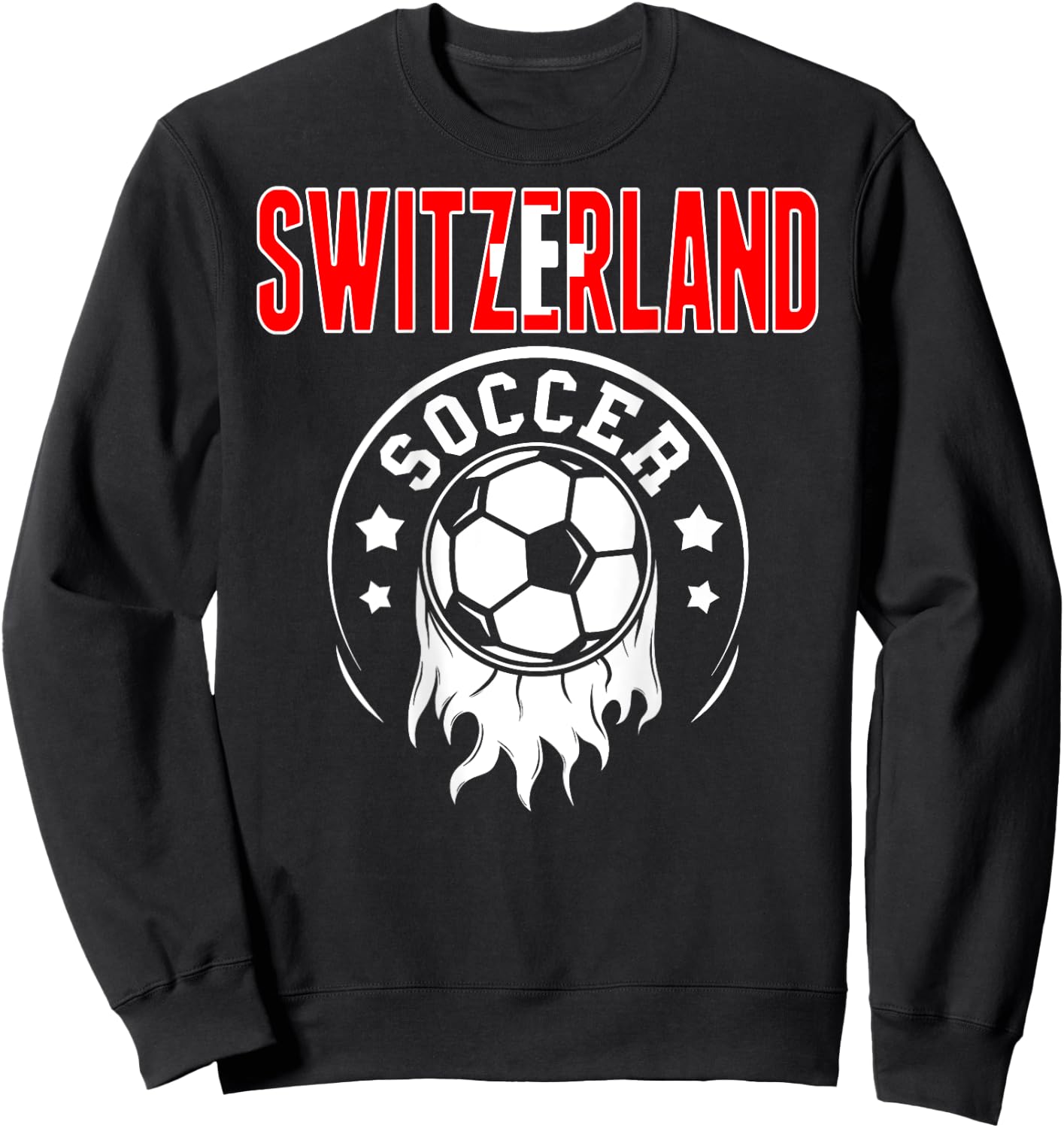 Switzerland Soccer Fans Jersey - Swiss Flag Football Lovers Sweatshirt - Sweatshirt | Black