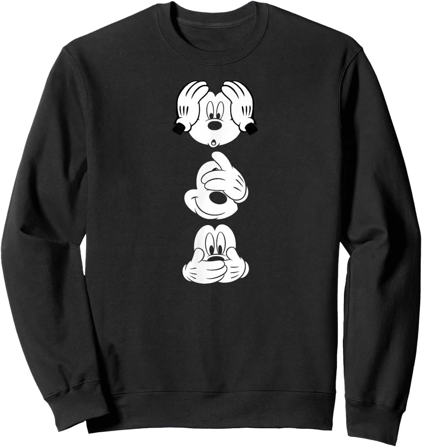 Disney - Mickey Mouse Three Faces Sweatshirt - Sweatshirt | Black