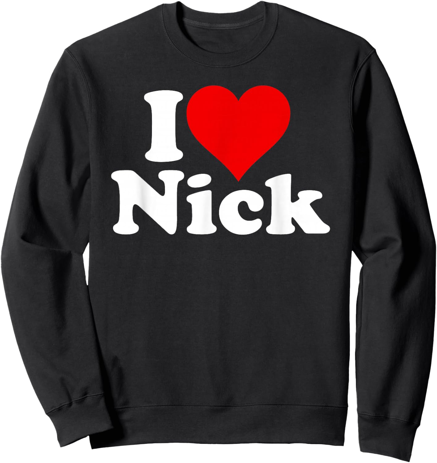 I Heart Love Nick Nicholas Sweatshirt - Sweatshirt | Black