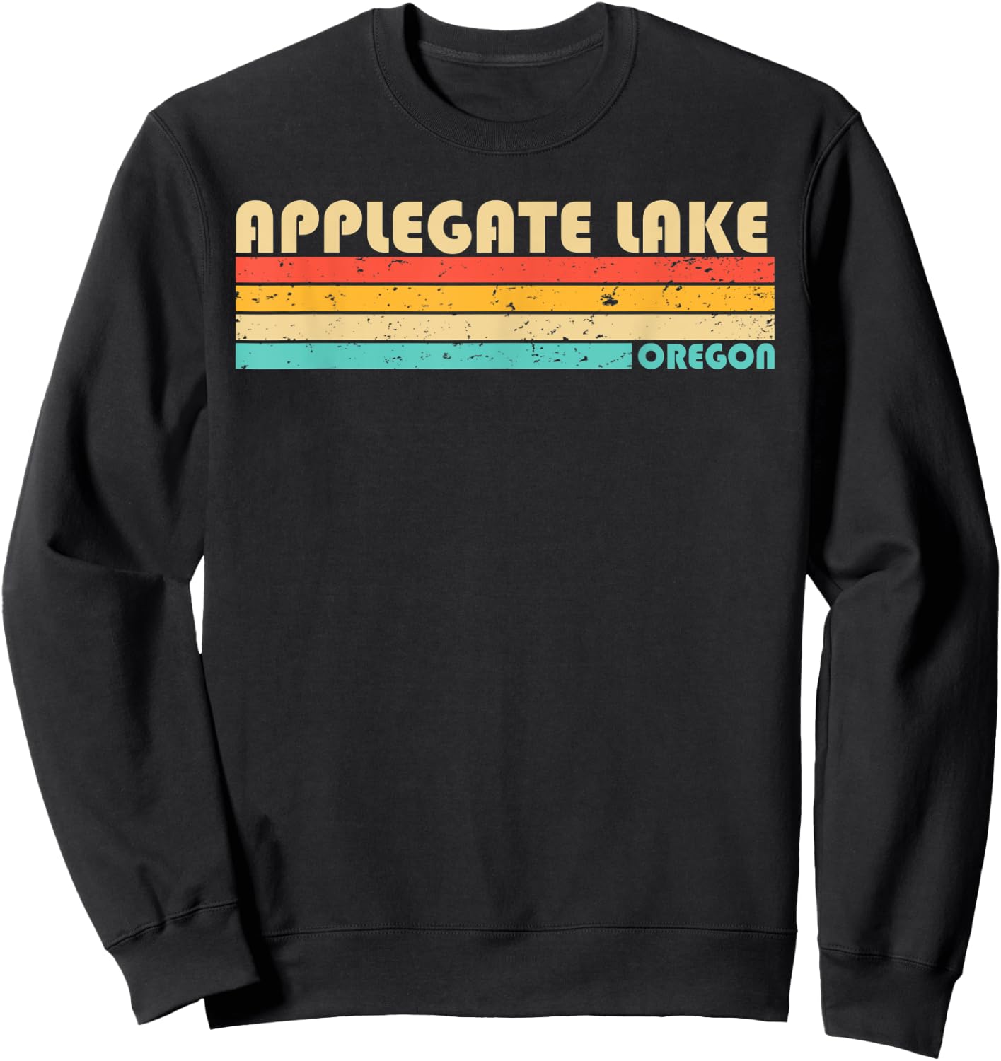 APPLEGATE LAKE OREGON Funny Fishing Camping Summer Women Kids Sweatshirt - Sweatshirt | Black