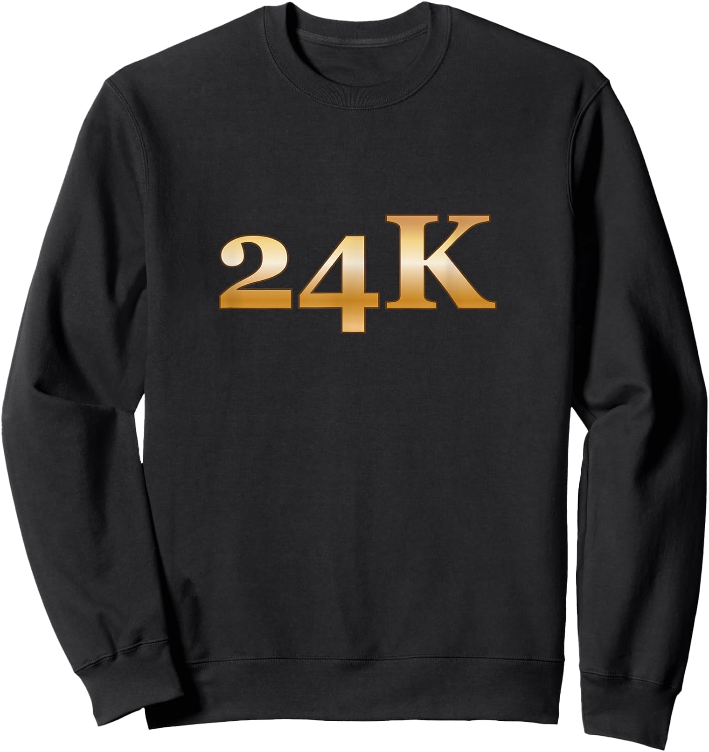 Simple Nice 24K Gradient Gold Number T Shirt Sweatshirt - Sweatshirt | Black