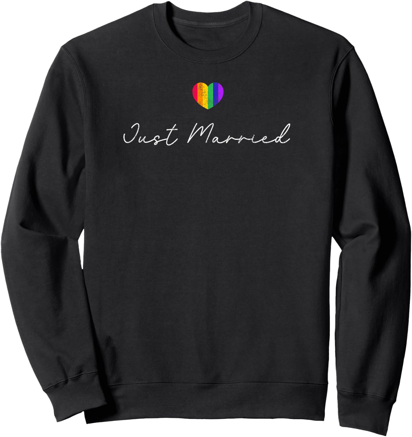 Bride Groom LGBTQ Bachelor Party Wedding - Black - Small - -Adults - Modern Casual - - Short Sleeve - Cotton 65%, Polyester 35% Sweatshirt - Sweatshirt | Black