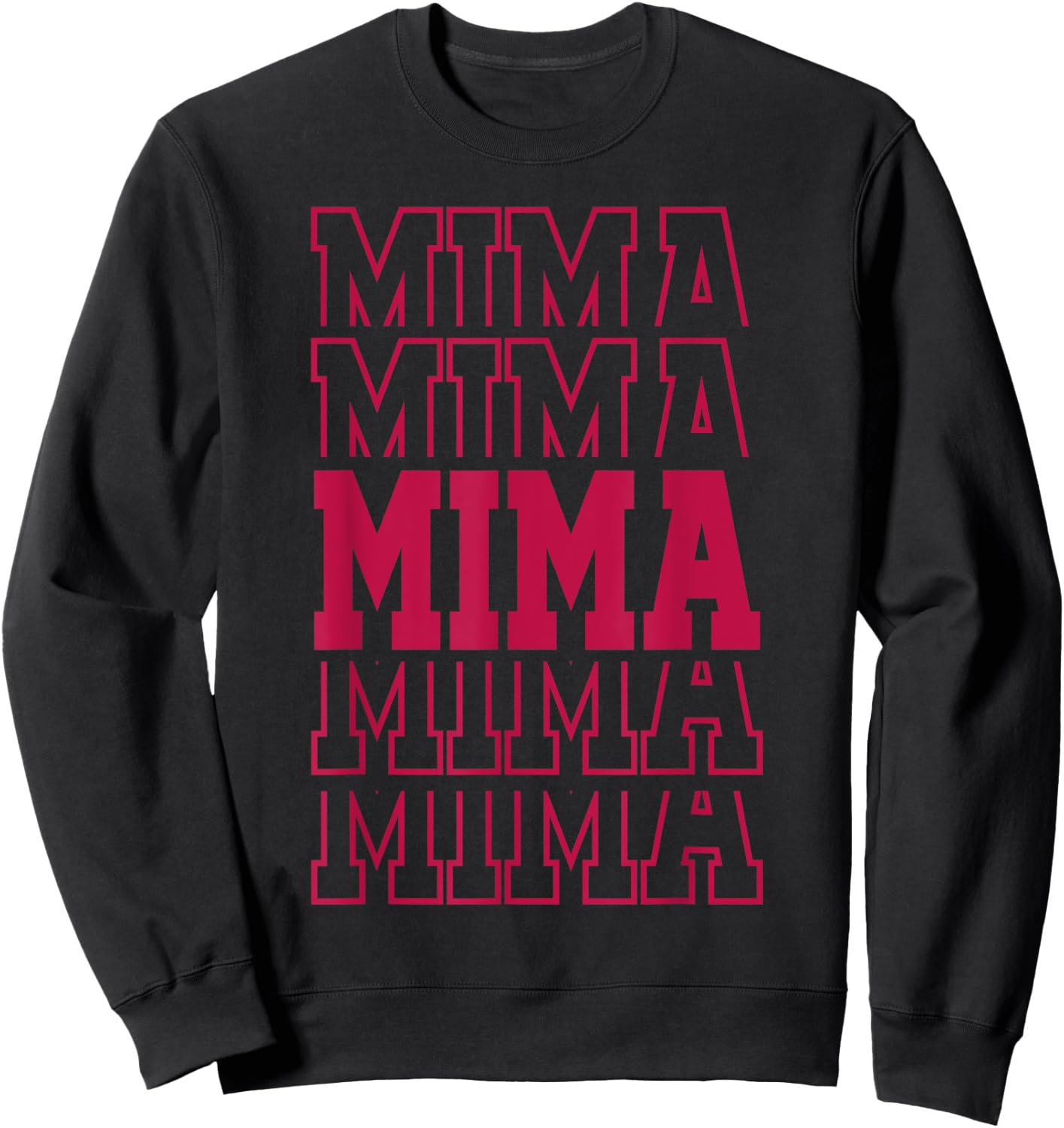 Cute Personalized Mima Birthday Matching Family Sweatshirt - Sweatshirt | Black