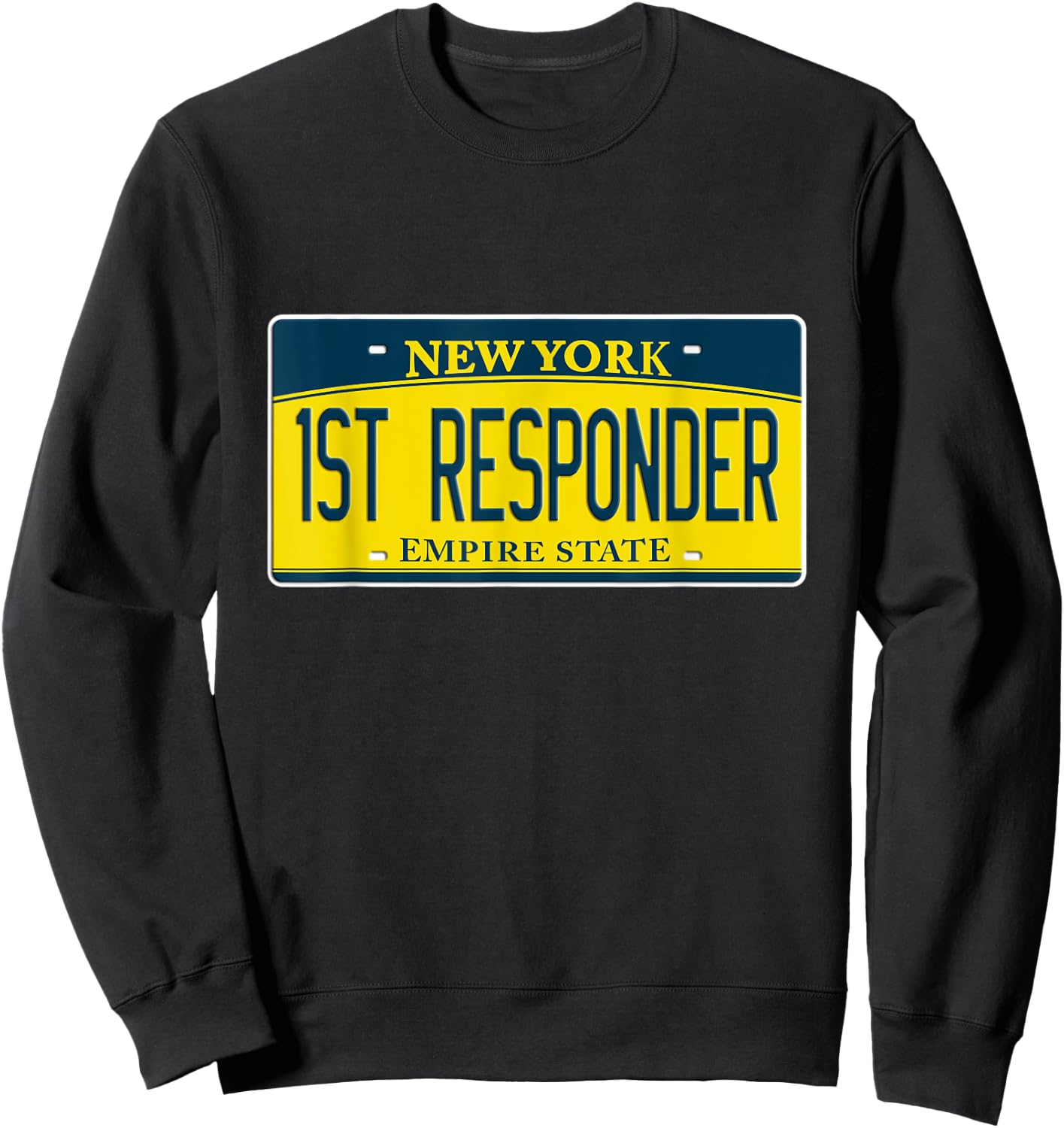 First Responder New York NY USA Fire Police Department EMS Sweatshirt - Sweatshirt | Black