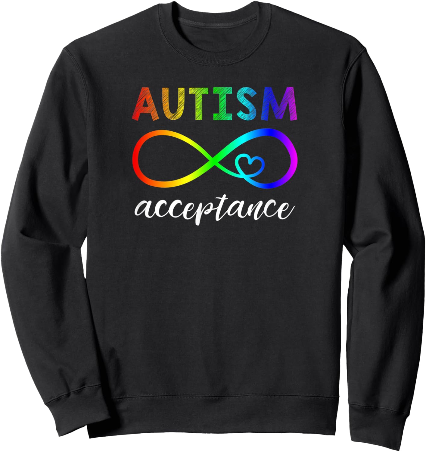 Red Instead Autism Shirt Autism Acceptance Sweatshirt - Sweatshirt | Black
