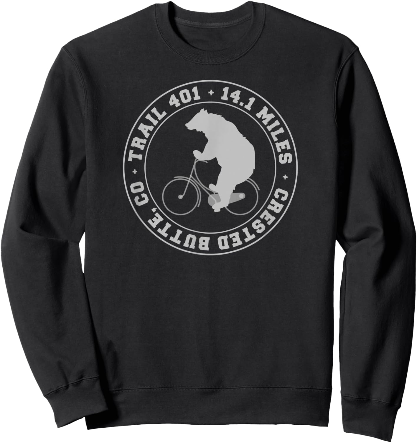 Colorado MTB Mountain Biking Cycling Trail 401 Bike Rider Sweatshirt - Sweatshirt | Black