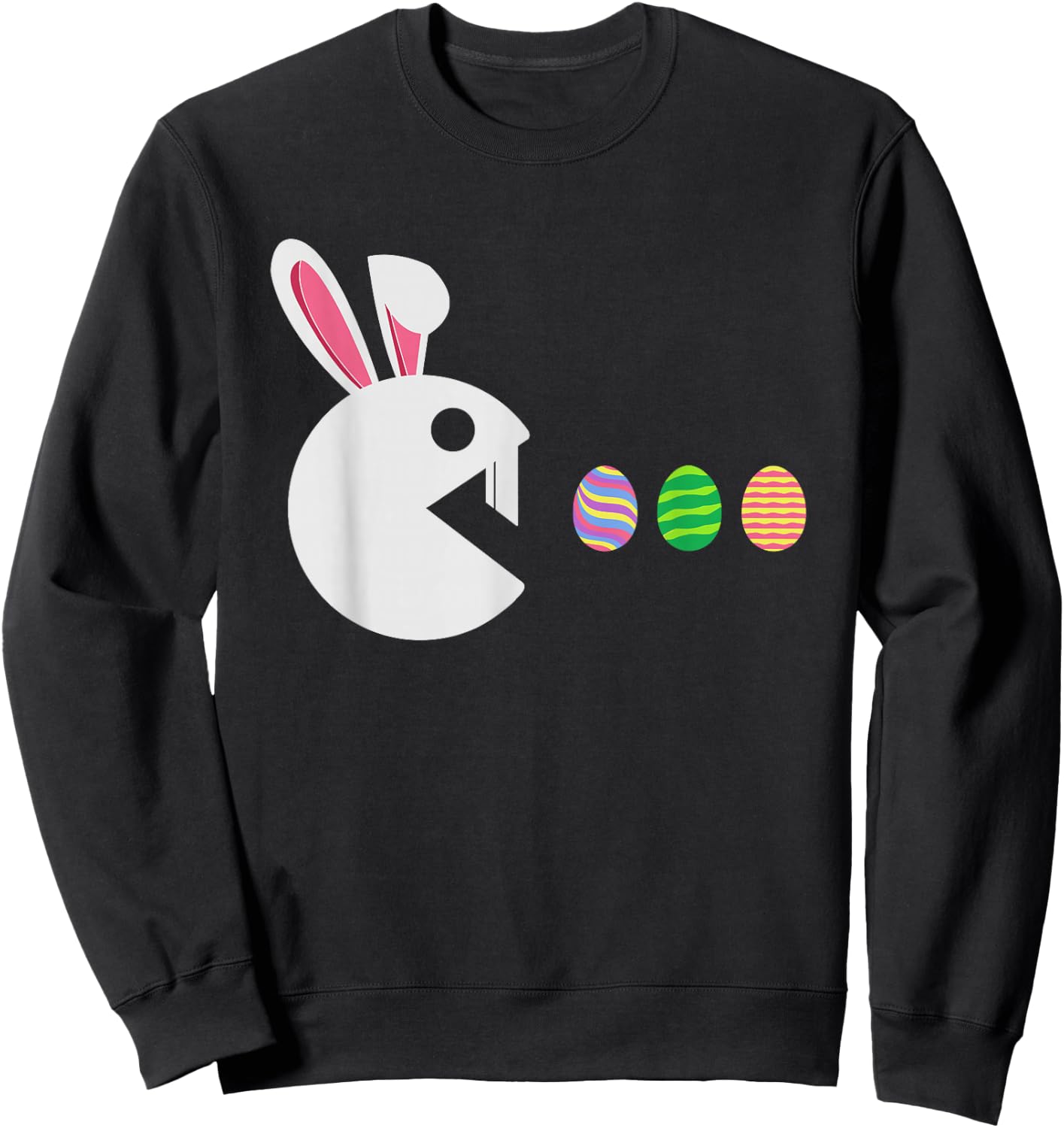 Bunny Happy Easter Egg Hunting Video Game Gamer Boys Kids Sweatshirt - Sweatshirt | Black