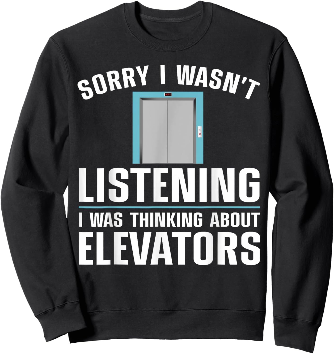 Cool Elevator Art Men Women Inspector Mechanic Maintenance Sweatshirt - Sweatshirt | Black