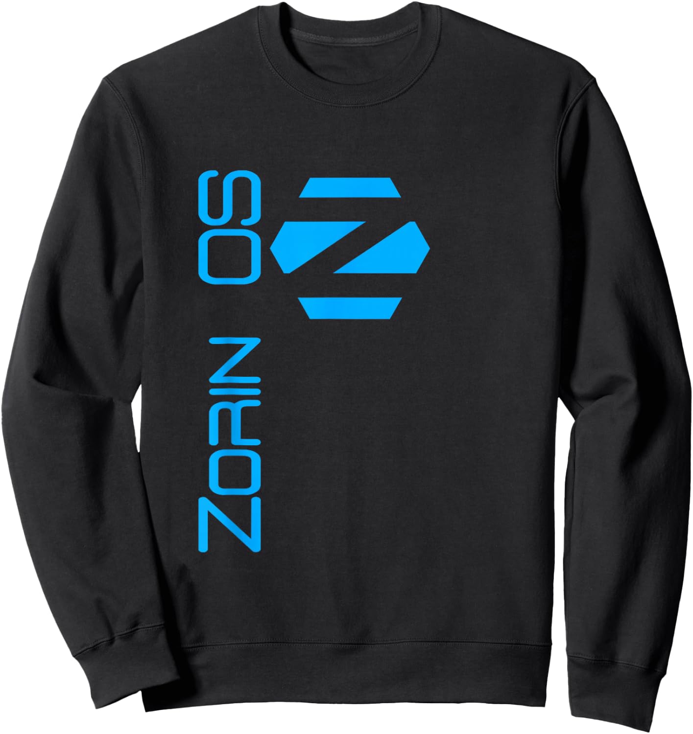 Linux Zorin OS with Tagline and Logo Open Source Os Sweatshirt - Sweatshirt | Black