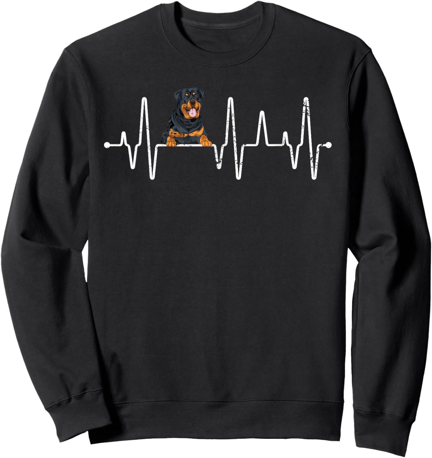 Heartbeat Rottweiler Sweatshirt - Sweatshirt | Black