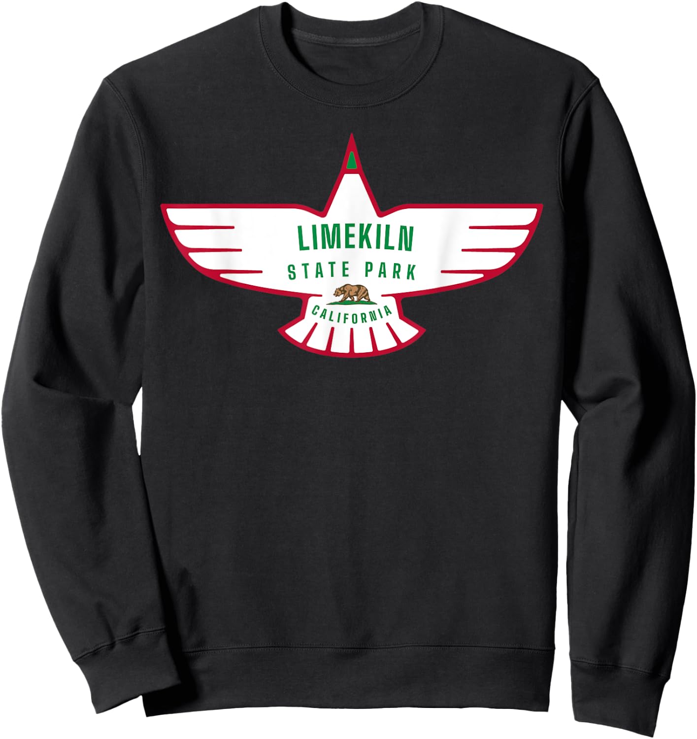 Limekiln State Park California CA Bird Vacation Sweatshirt - Sweatshirt | Black