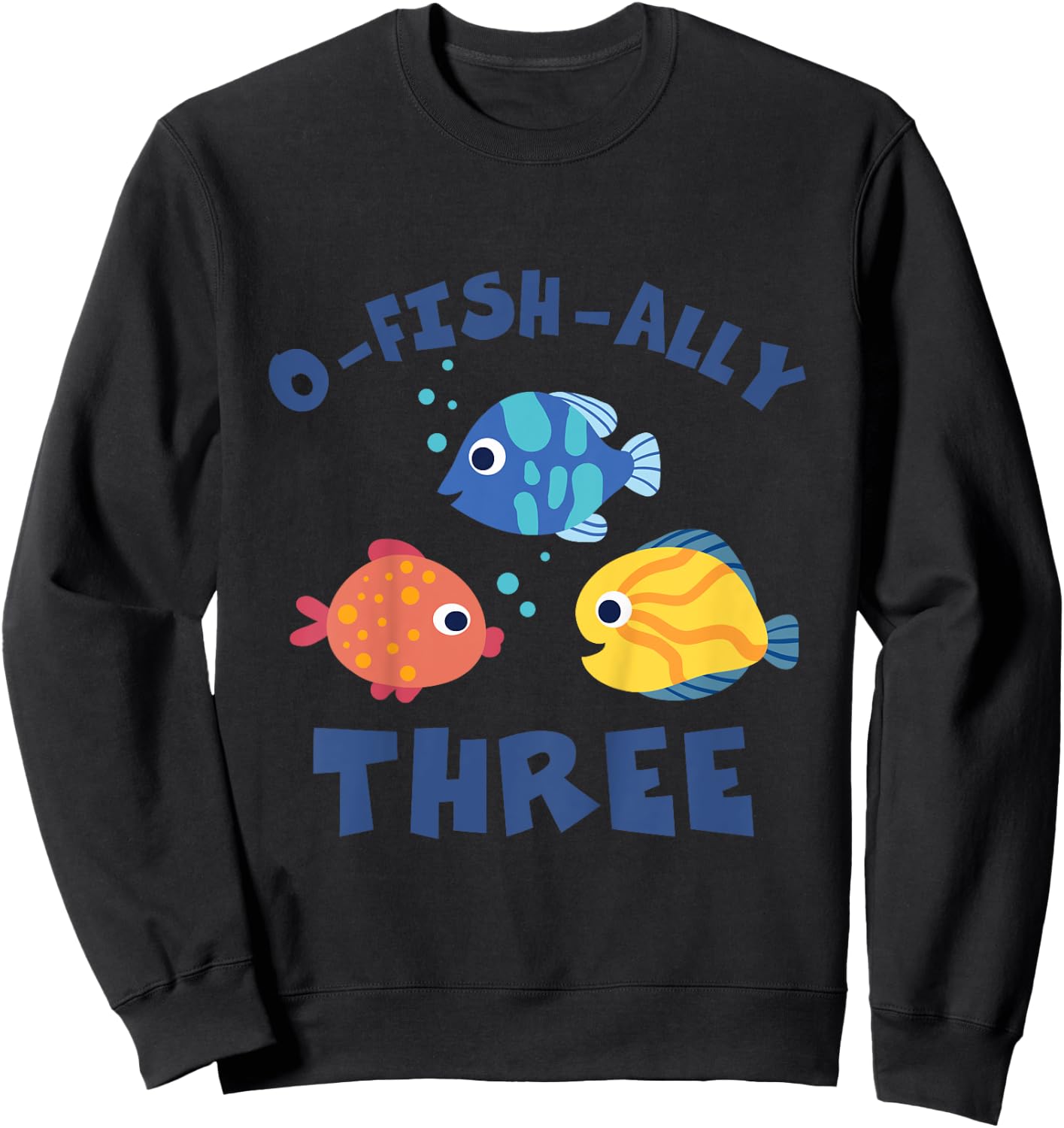 Kids 3rd Birthday Shirt Ofishally 3 Gift Three Year Old Boy Sweatshirt - Sweatshirt | Black