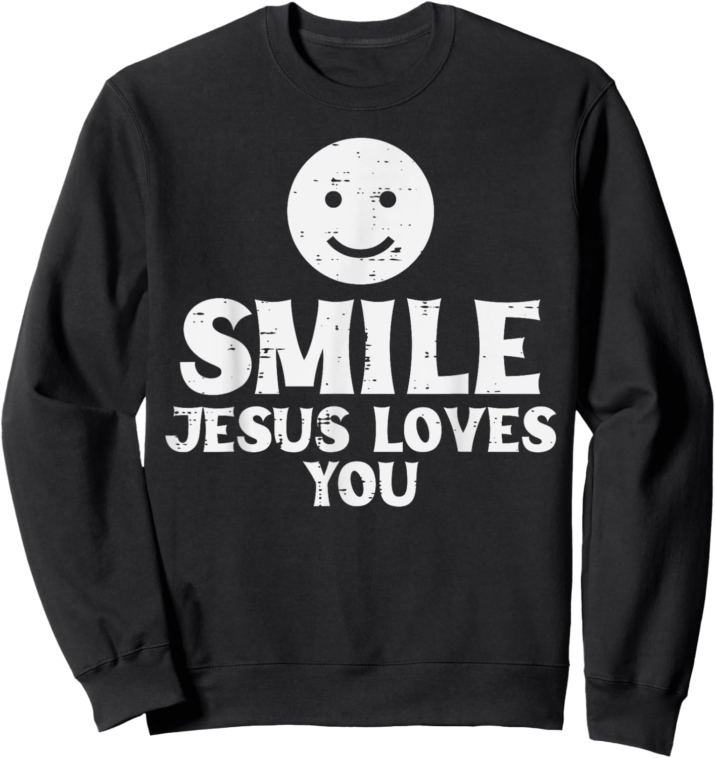 Jesus Loves Christ God Inspirational Christian Men Women Sweatshirt - Sweatshirt | Black