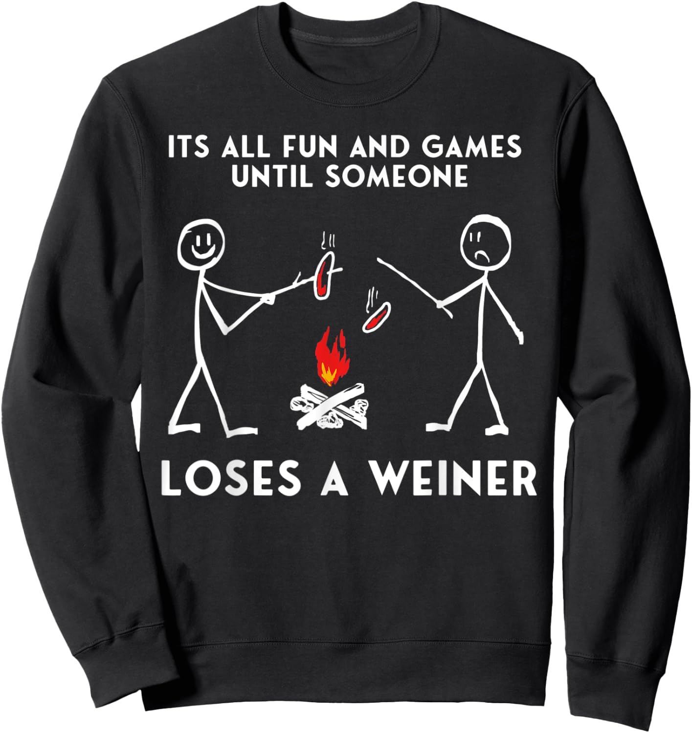 Funny Camping Mountains Outdoor Campfire Men Women Gift Sweatshirt - Sweatshirt | Black