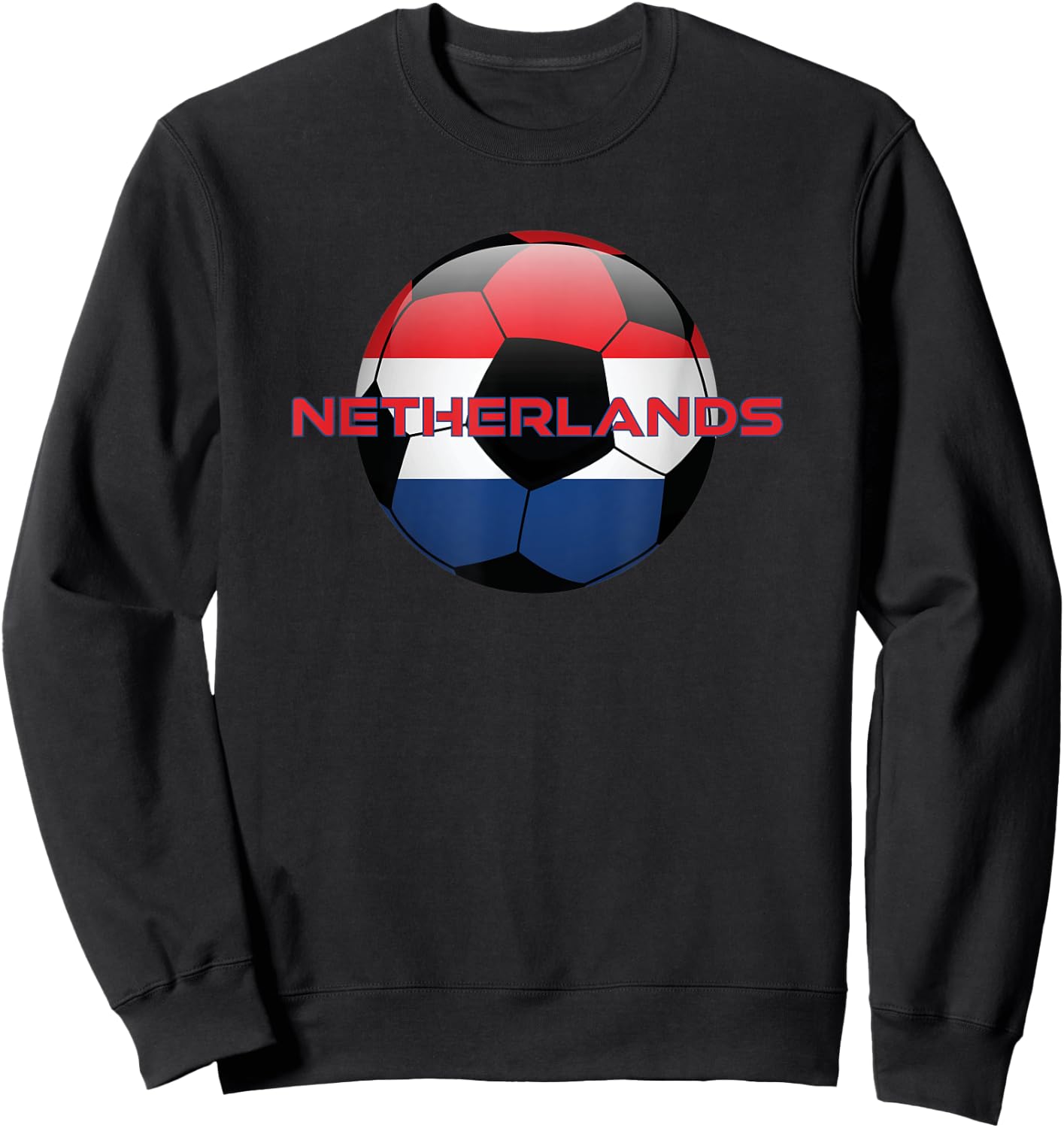 Netherlands National Flag Holland European Dutch Soccer Ball Sweatshirt - Sweatshirt | Black