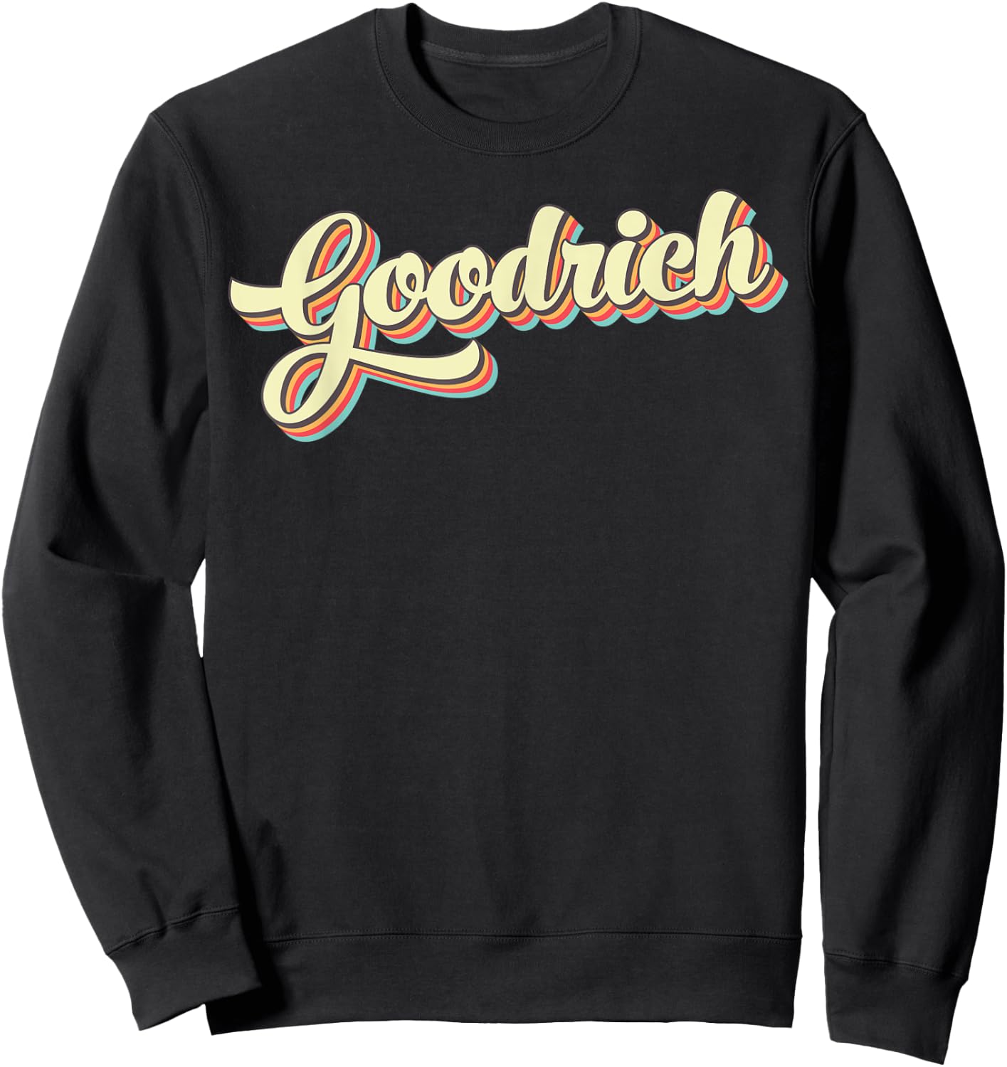 Goodrich Retro Art Baseball Font Vintage Sweatshirt - Sweatshirt | Black