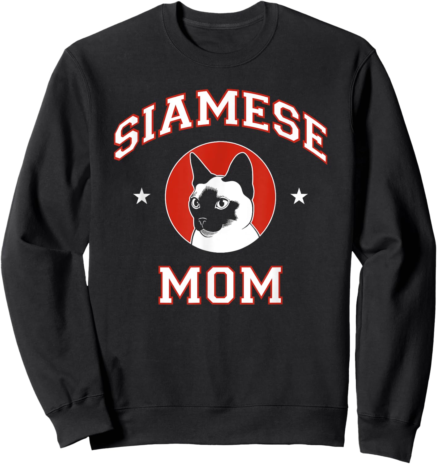 Siamese Cat Mom Sweatshirt - Sweatshirt | Black
