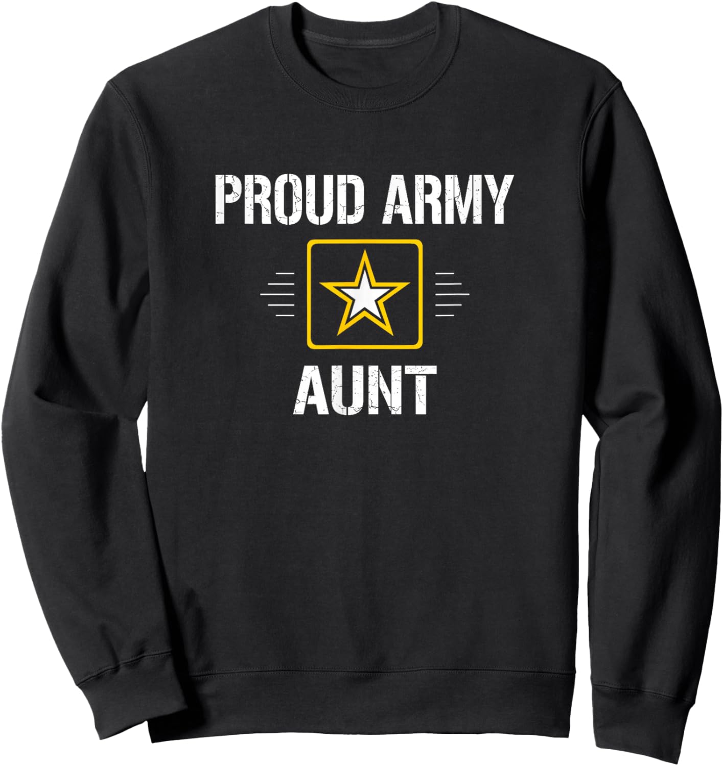 Proud Army Aunt - Vintage Style Sweatshirt - Sweatshirt | Black