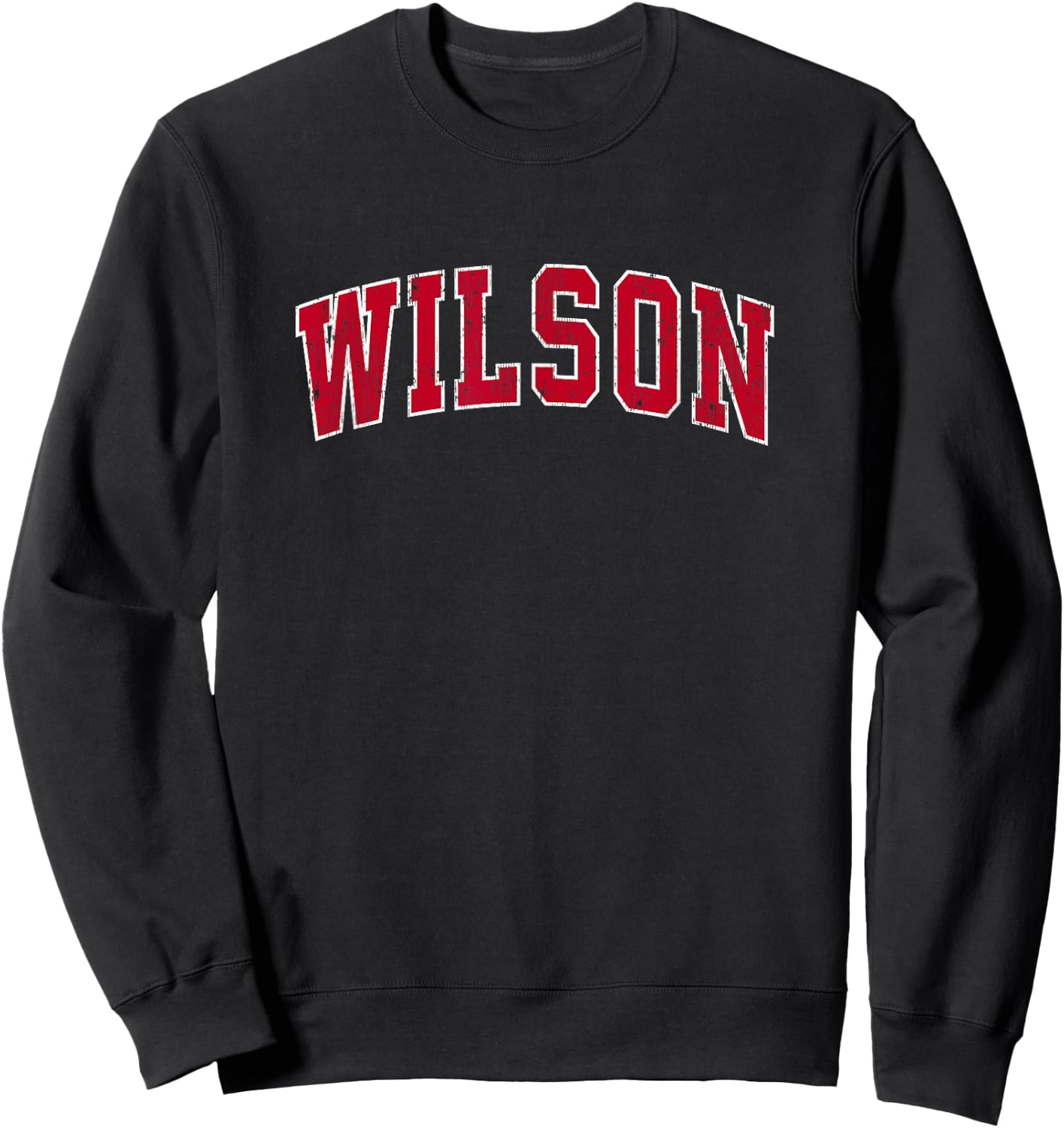 Wilson North Carolina NC Vintage Sports Design Red Design Sweatshirt - Sweatshirt | Black