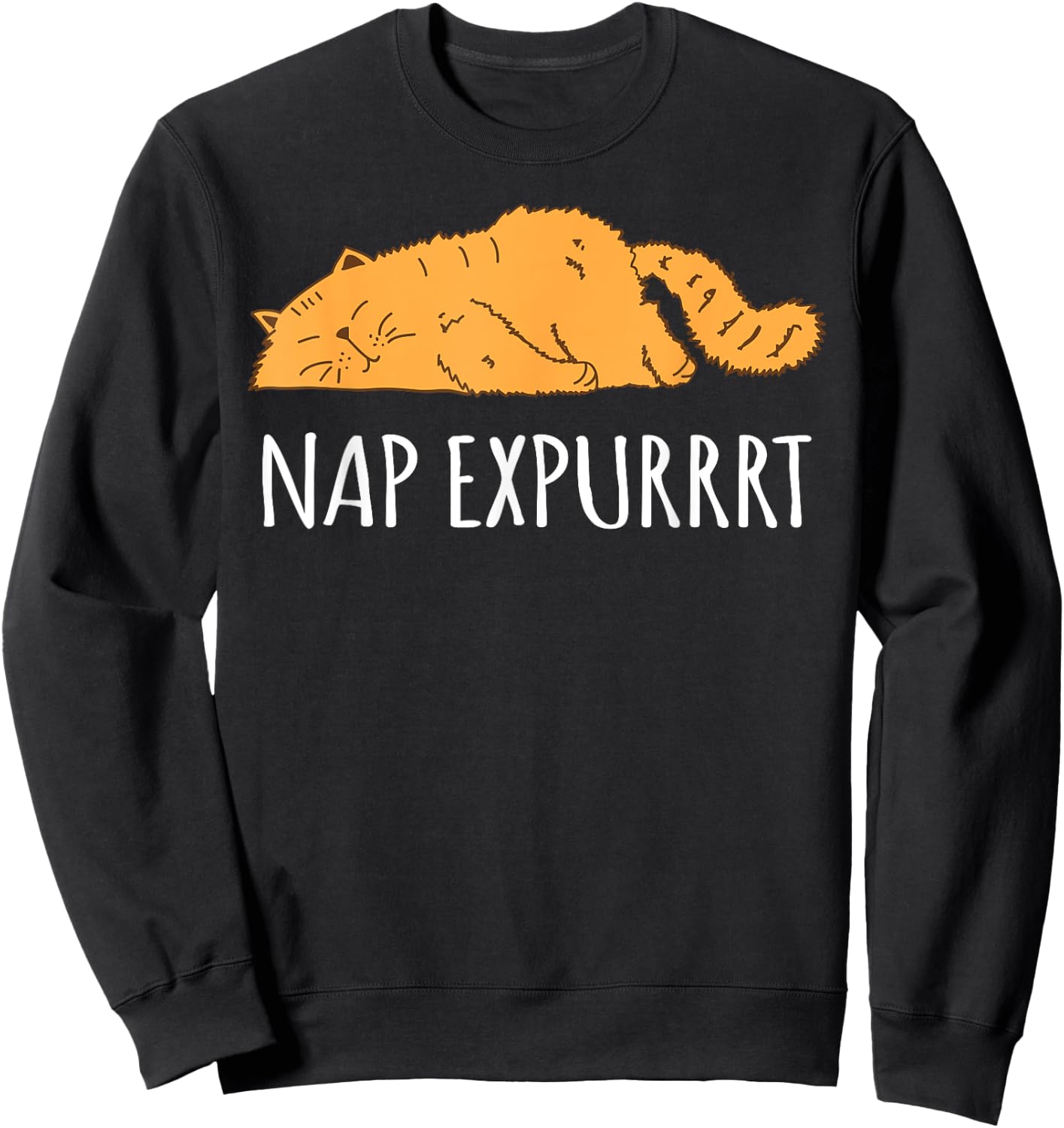 Funny Lazy Cat Nap Time - Nap Queen Or King Gift Sweatshirt - Sweatshirt | Black