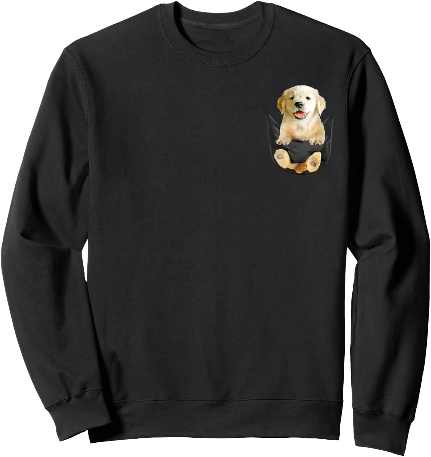 Funny Yellow Lab In Pocket Labrador Retriever Sweatshirt - Sweatshirt | Black