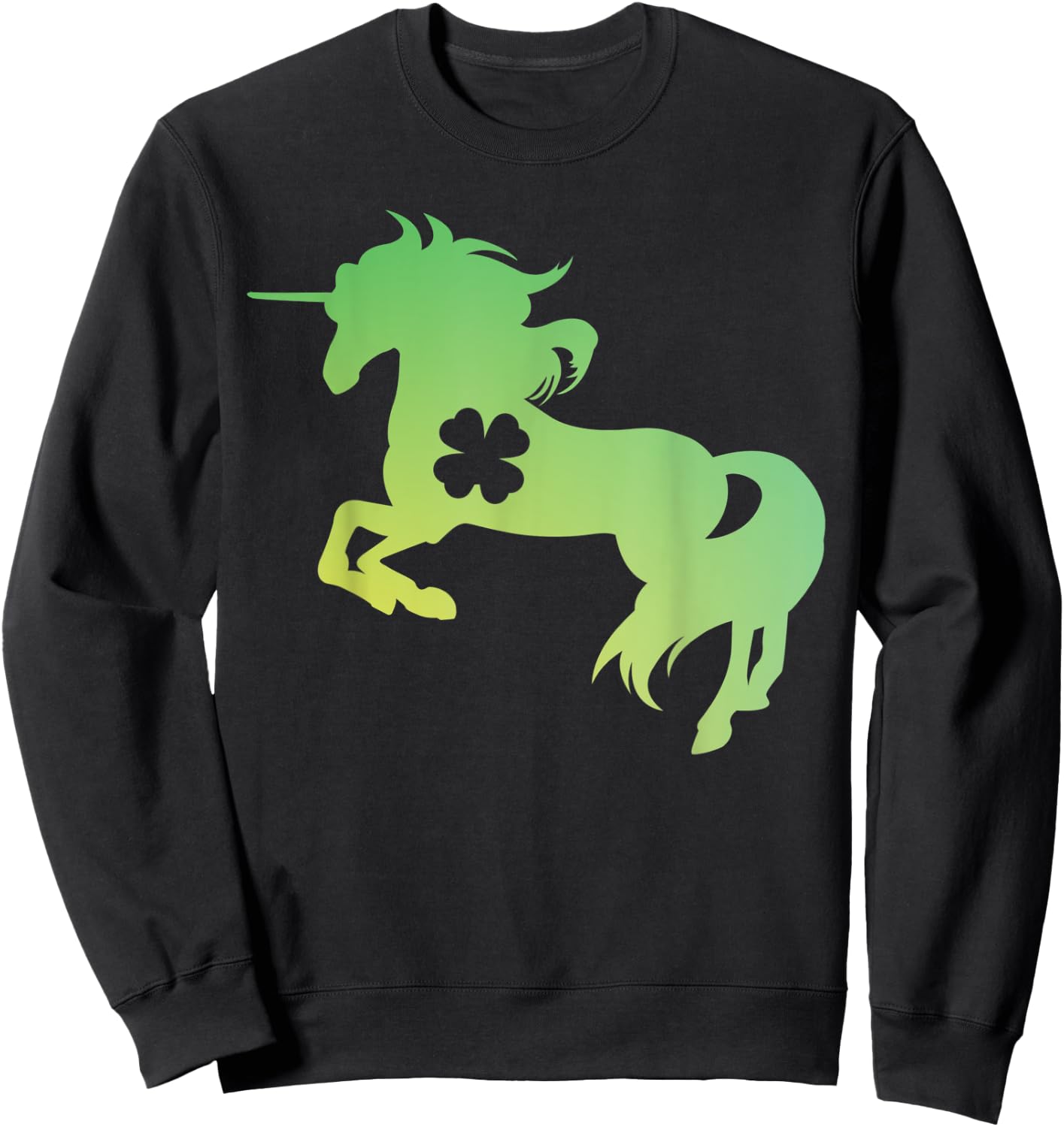 Saint Patrick's Day Unicorn For Saint Patrick's Day Sweatshirt - Sweatshirt | Black