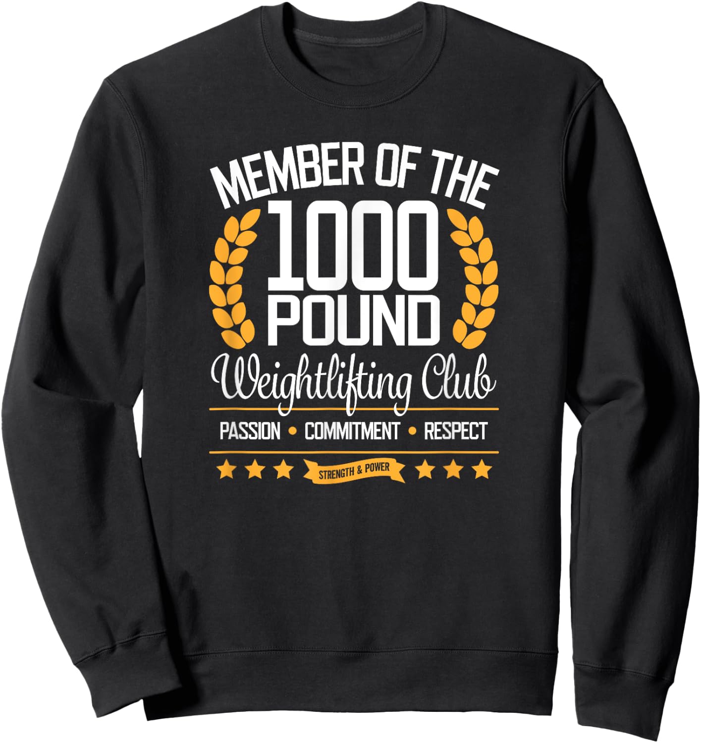 Powerlifter Bodybuilder Gift 1000 Pound Club Sweatshirt - Sweatshirt | Black