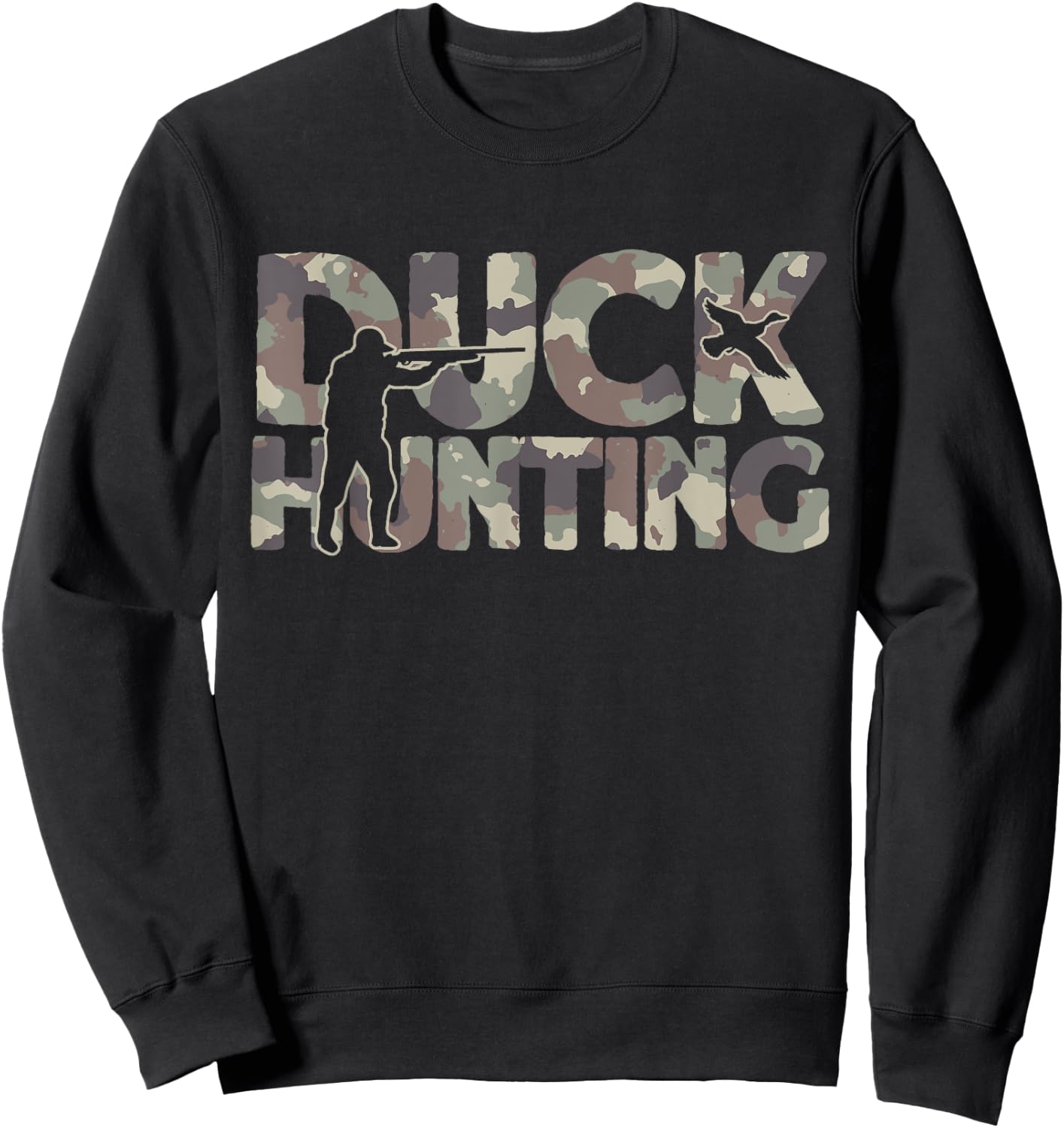 Duck Hunting Camouflage Duck Hunter Sweatshirt - Sweatshirt | Black