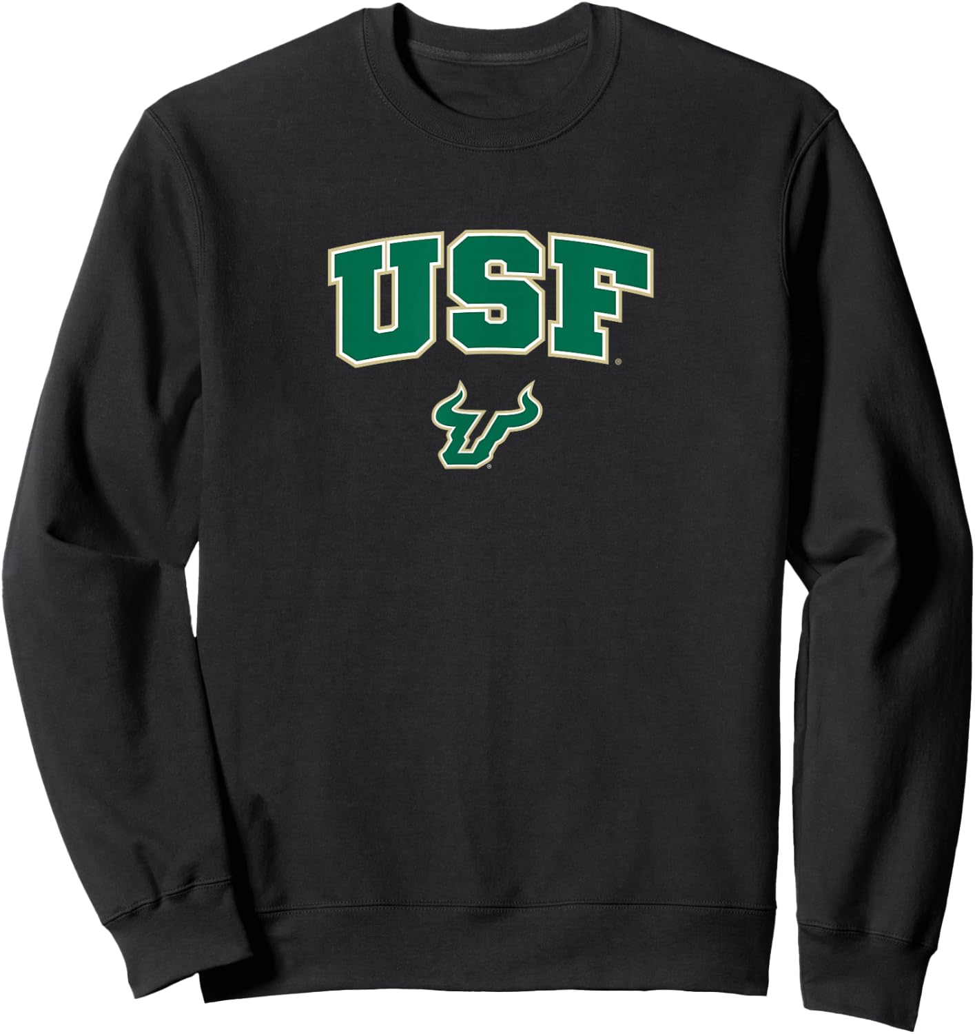 University of South Florida USF Bulls Arch Logo Sweatshirt - Sweatshirt | Black