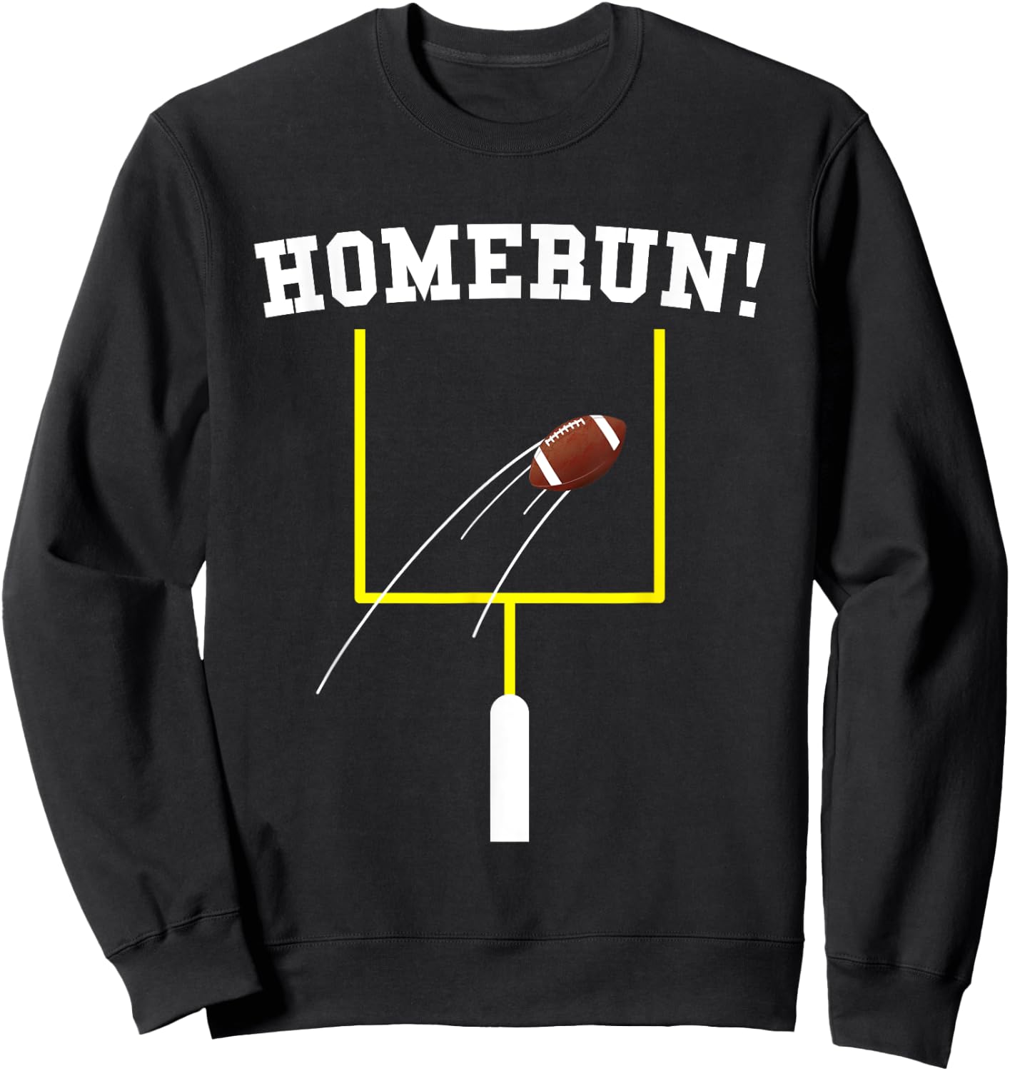 Funny Homerun Football Baseball Sports Mix Up Humor Sweatshirt - Sweatshirt | Black