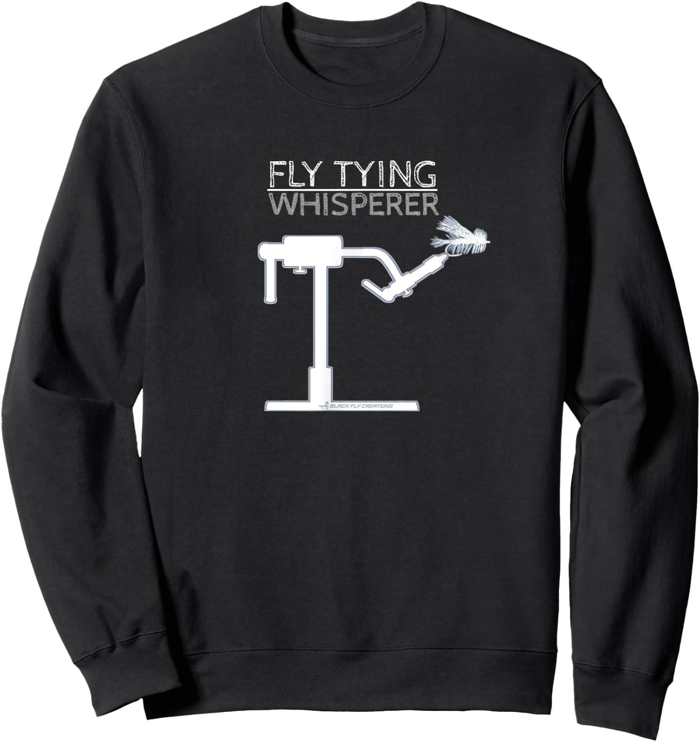 Fly Tying Shirts & Fly Fishing Gifts by Black Fly Sweatshirt - Sweatshirt | Black