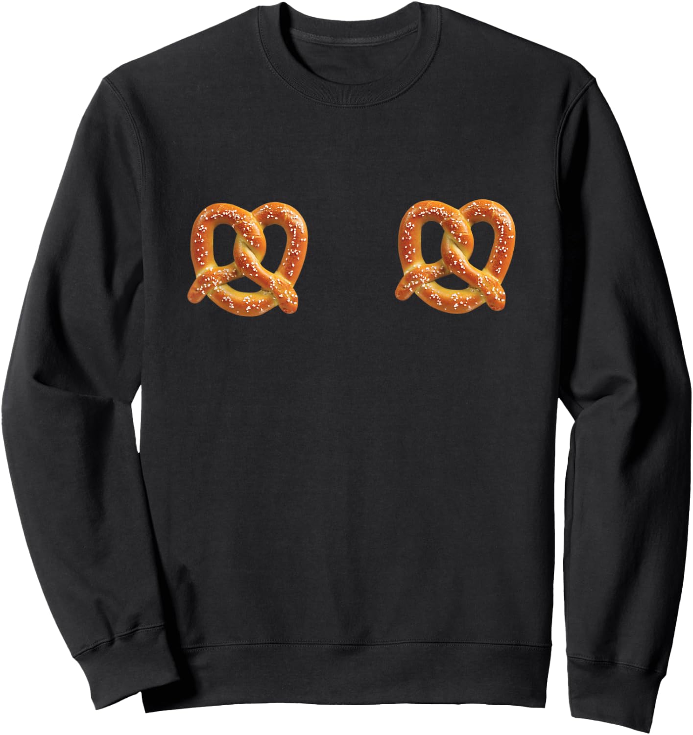 Pretzel Boobs Oktoberfest Sourdough Halloween Costume Sweatshirt - Sweatshirt | Black