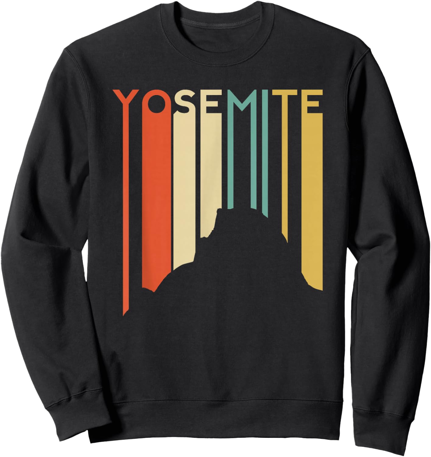 Yosemite National Park Vintage Retro Half Dome California Ca Sweatshirt - Sweatshirt | Black