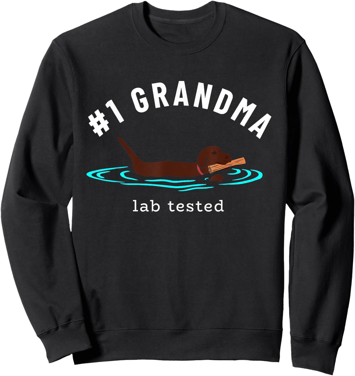 Lab Grandma Chocolate Labrador Retriever Dog Grandparent Women Sweatshirt - Sweatshirt | Black