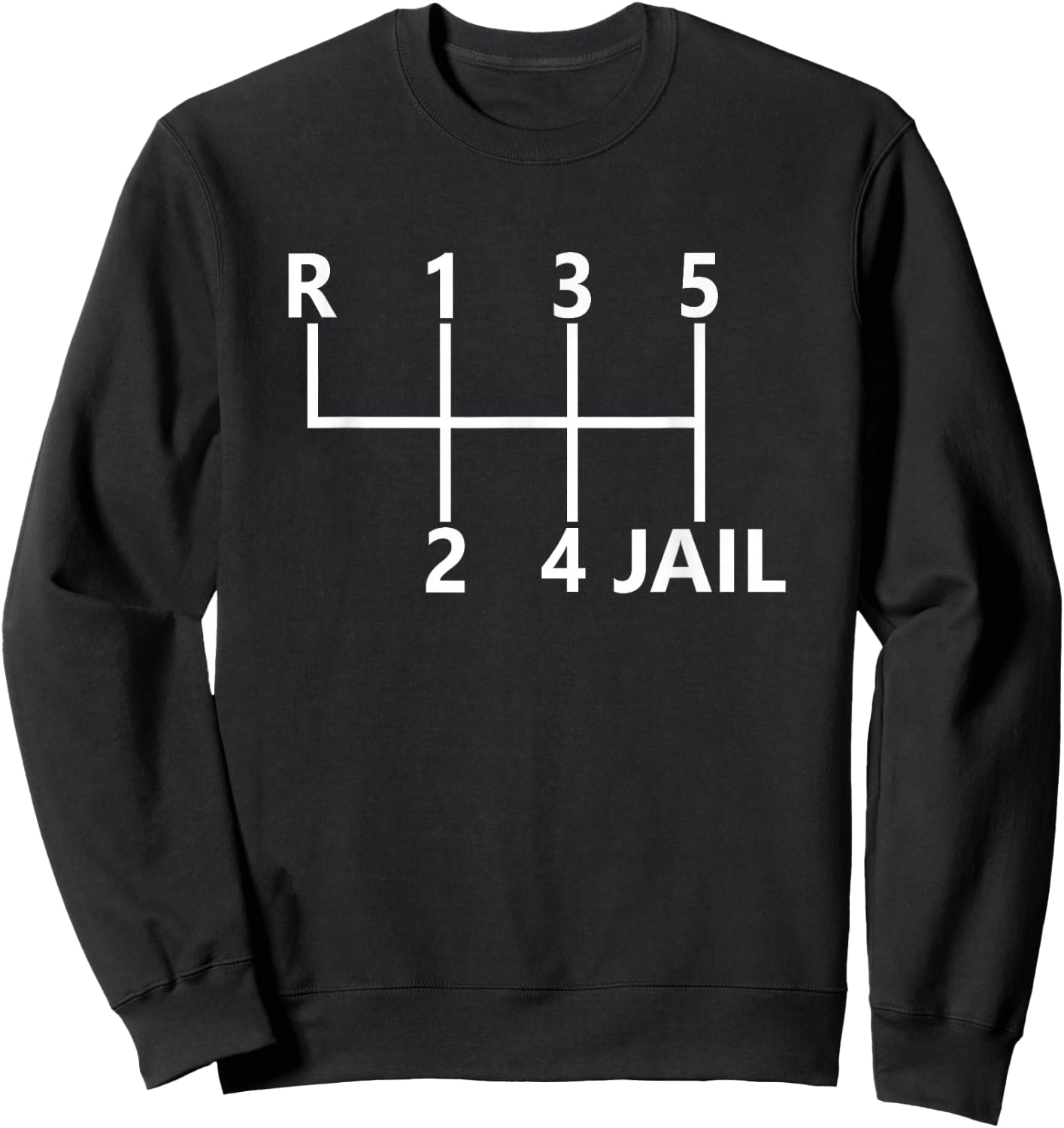 6 Speed Manual Transmission for Car Enthusiasts Humour Sweatshirt - Sweatshirt | Black