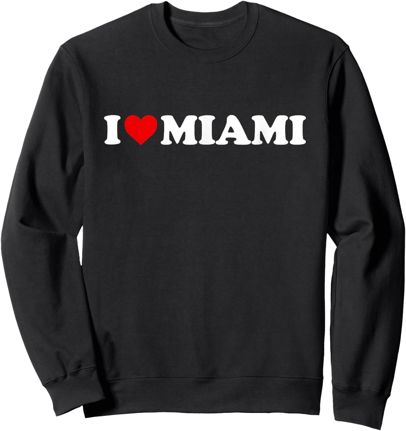 I Love Miami - Heart Sweatshirt - Sweatshirt | Black