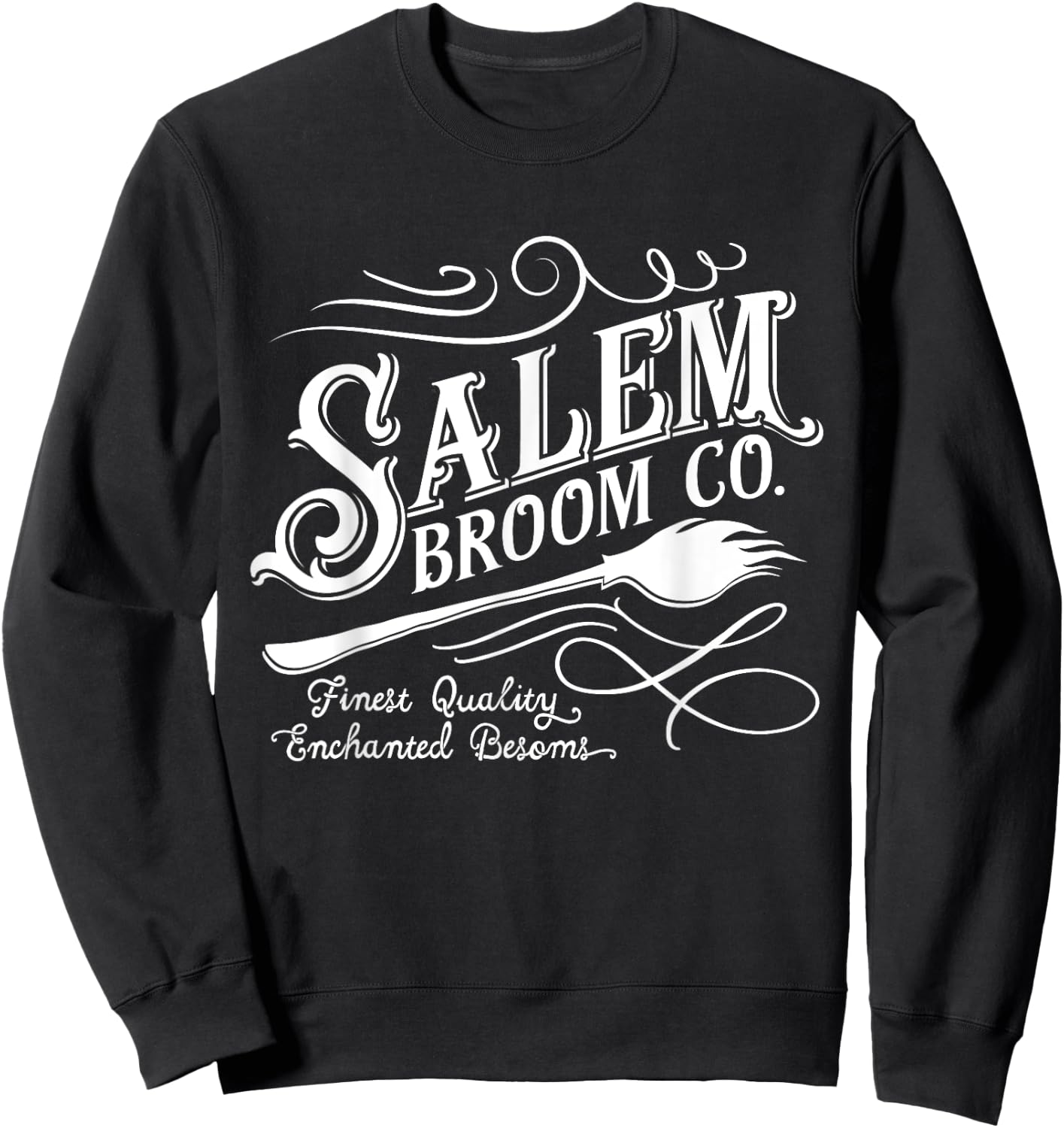 Salem Broom Company est 1692 Halloween Sweatshirt - Sweatshirt | Black