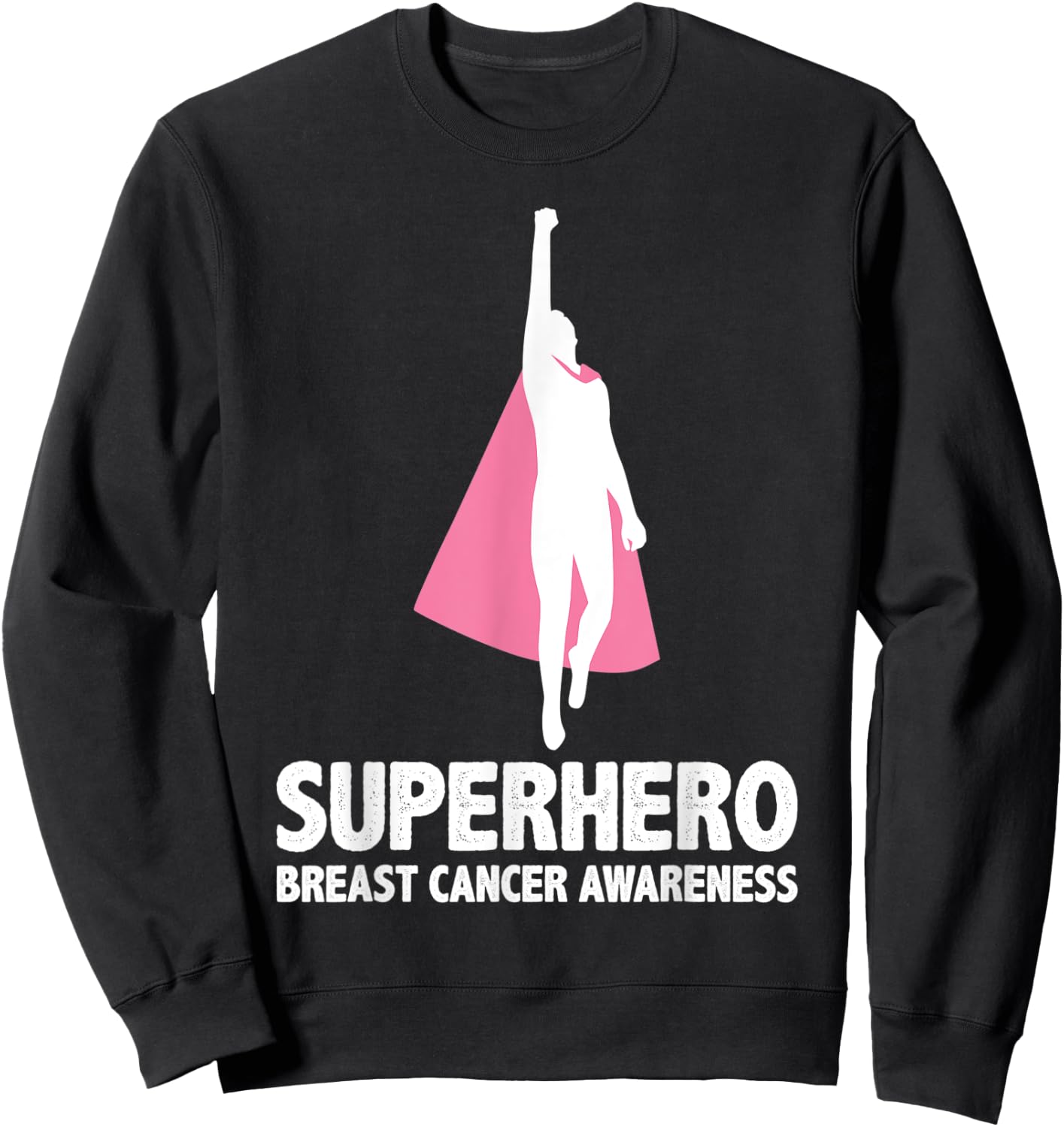 Superhero Men - Breast Cancer Awareness Sweatshirt - Sweatshirt | Black